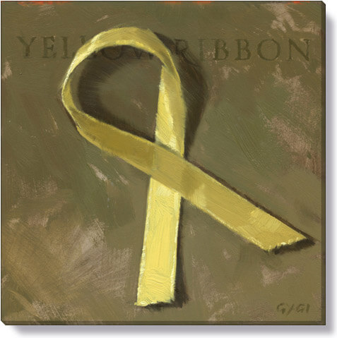 YELLOW RIBBON GICLEE WALL ART