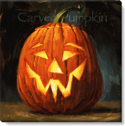 CARVED PUMPKIN GICLEE WALL ART