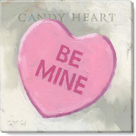 PINK CANDY HEART GICLEE ART