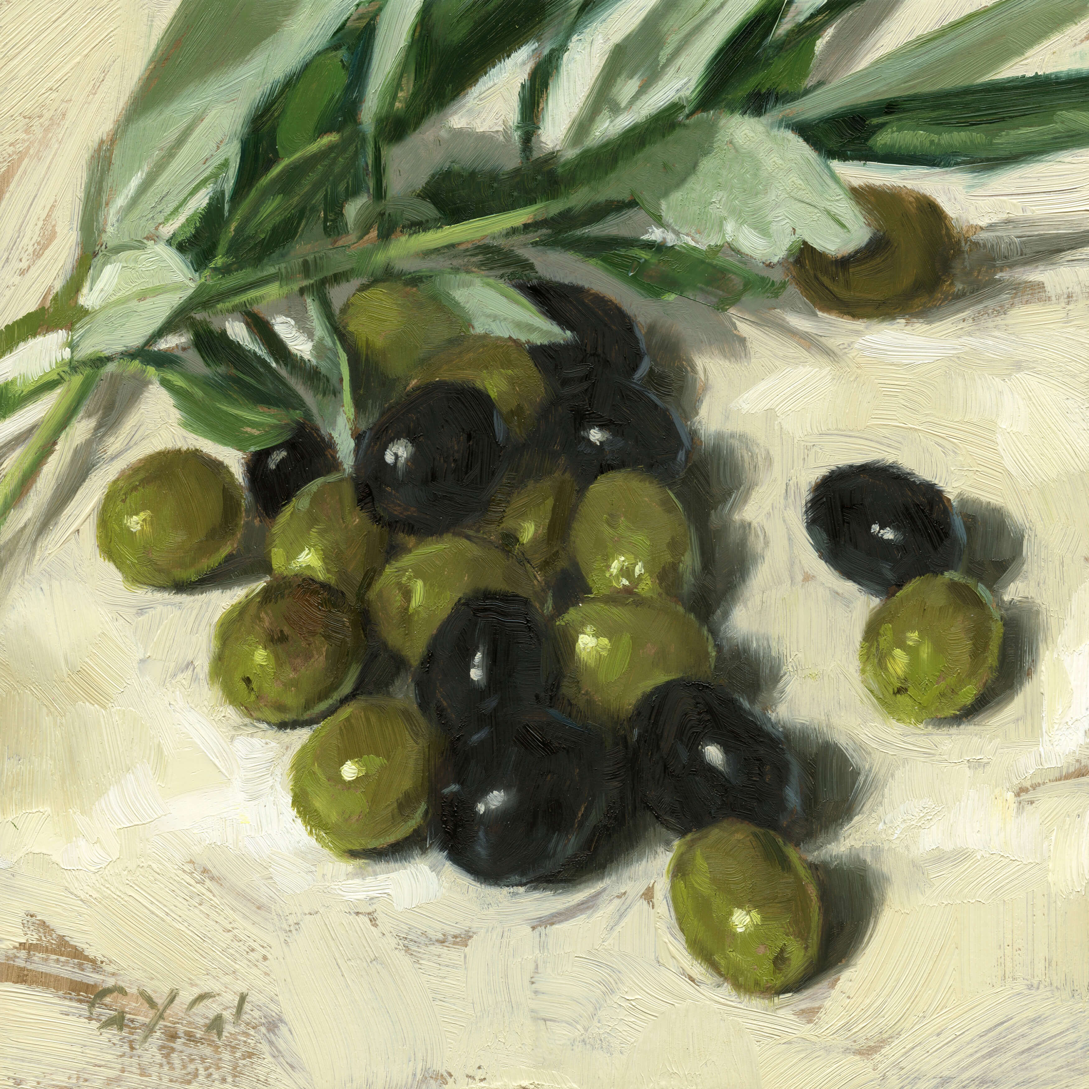 GREEN OLIVES GICLEE ARTWORK