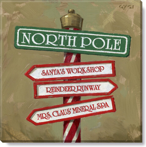 NORTH POLE SIGN GICLEE WALL AR