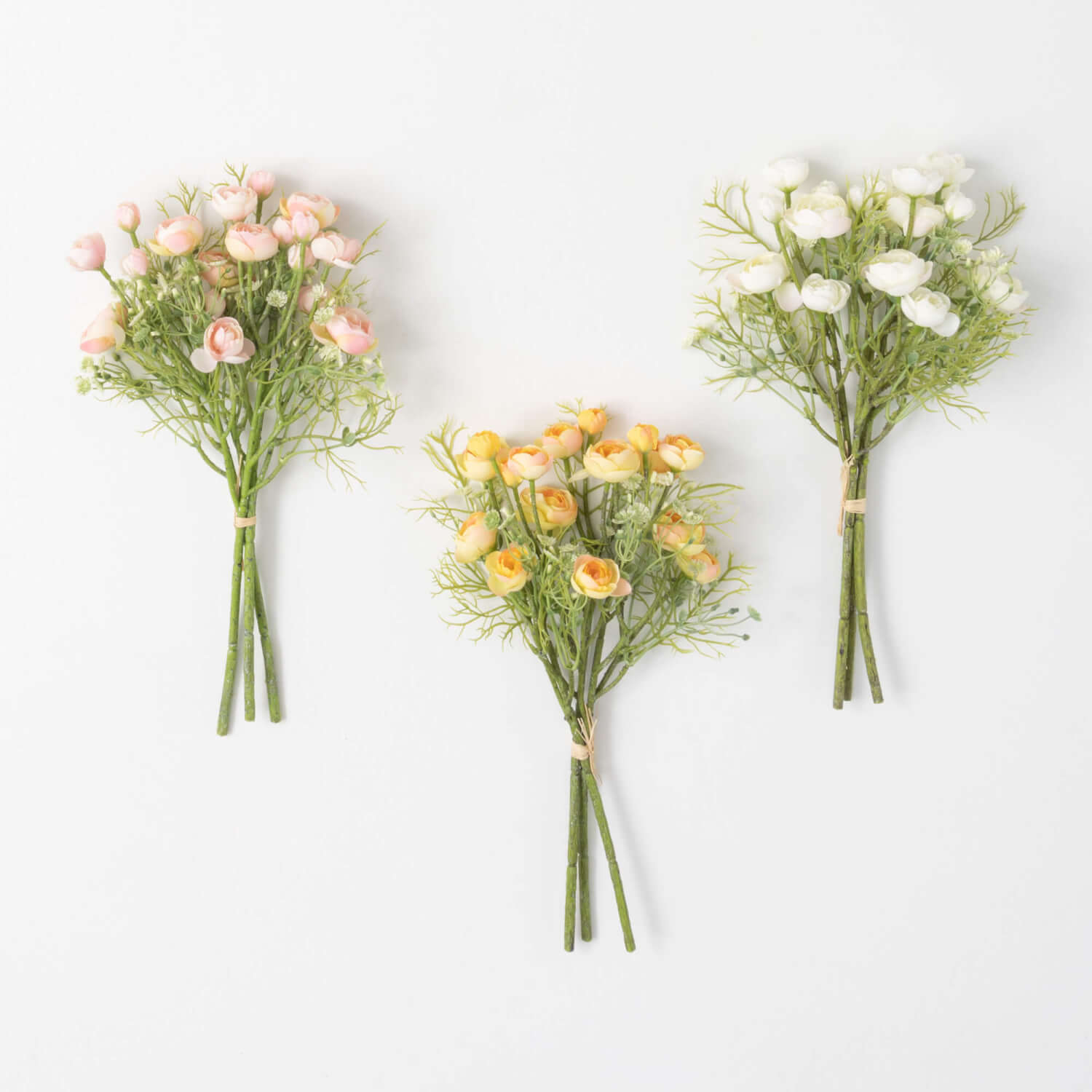 BLEACHED RANUNCULUS BUSH SET