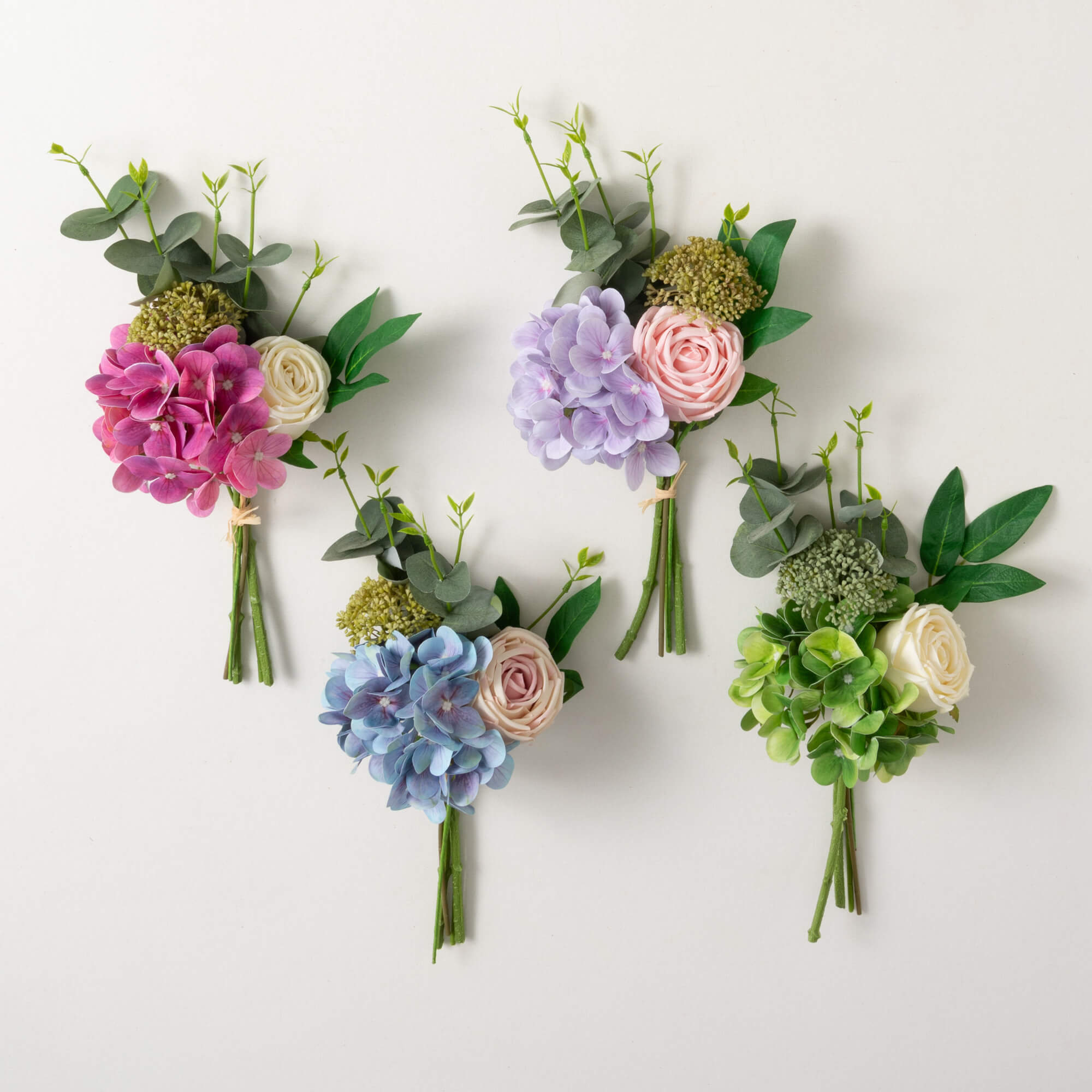 HYDRANGEA ROSE BUSH Set 4