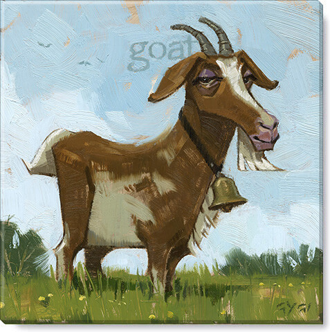 FANCIFUL GOAT GICLEE WALL ART