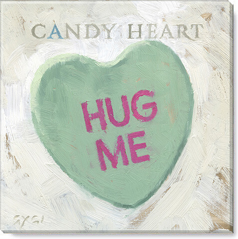 GREEN CANDY HEART GICLEE WALL