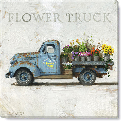 FLOWER TRUCK GICLEE WALL ART