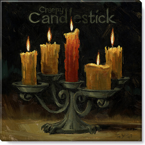 CREEPY CANDLESTICK GICLEE WALL