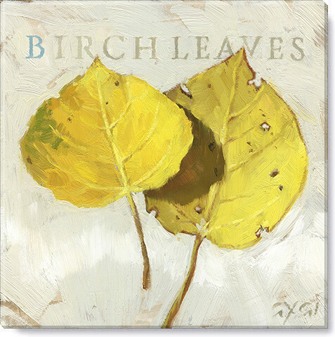 BIRCH LEAVES GICLEE WALL ART