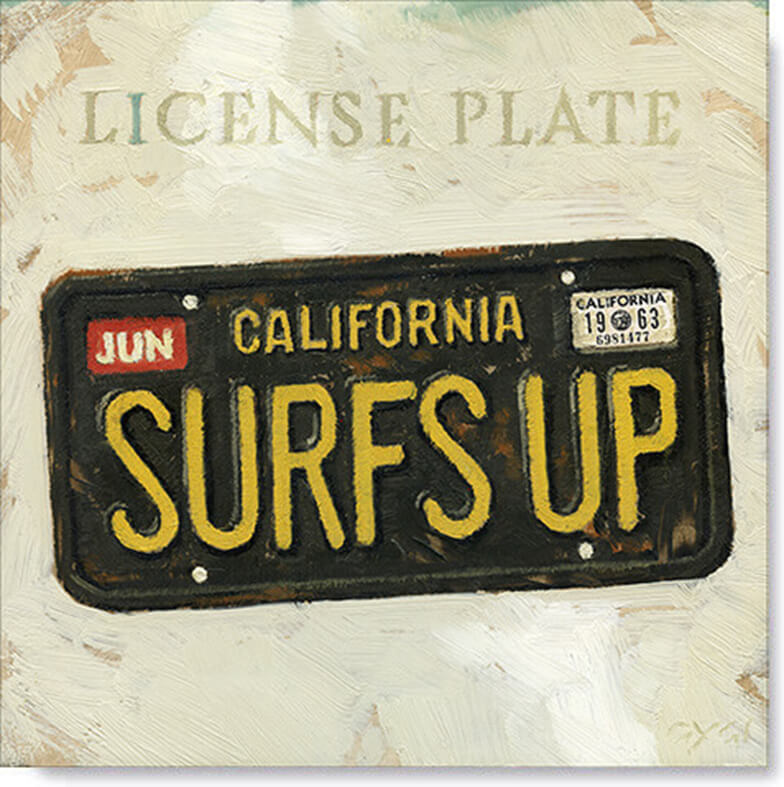 LICENSE PLATE GICLEE WALL ART