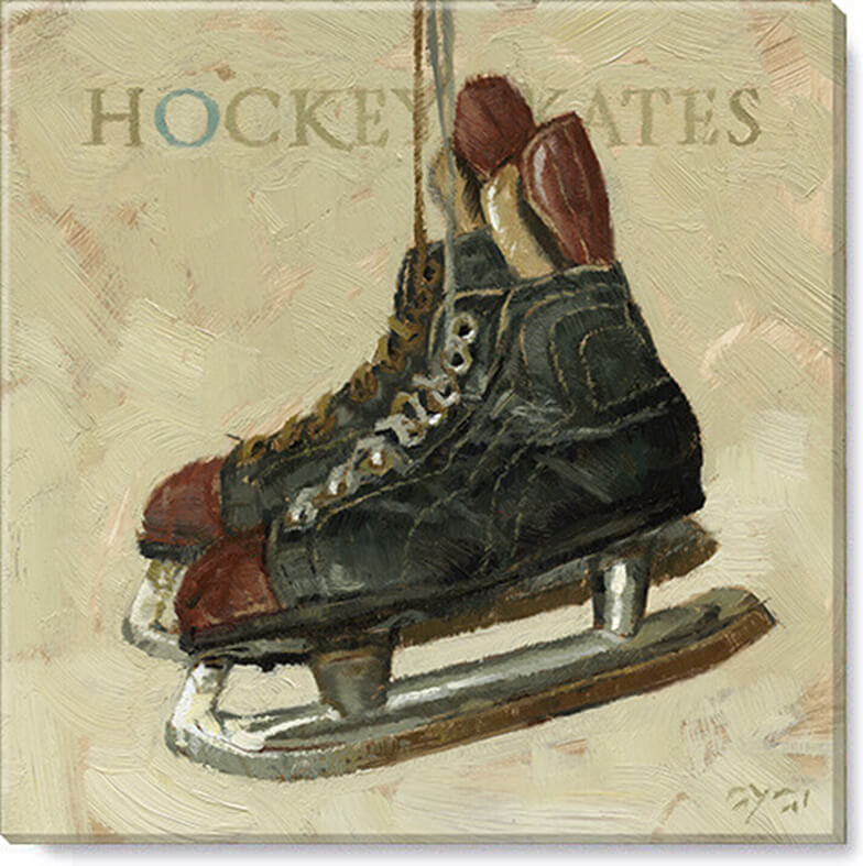 HOCKEY SKATES GICLEE WALL ART