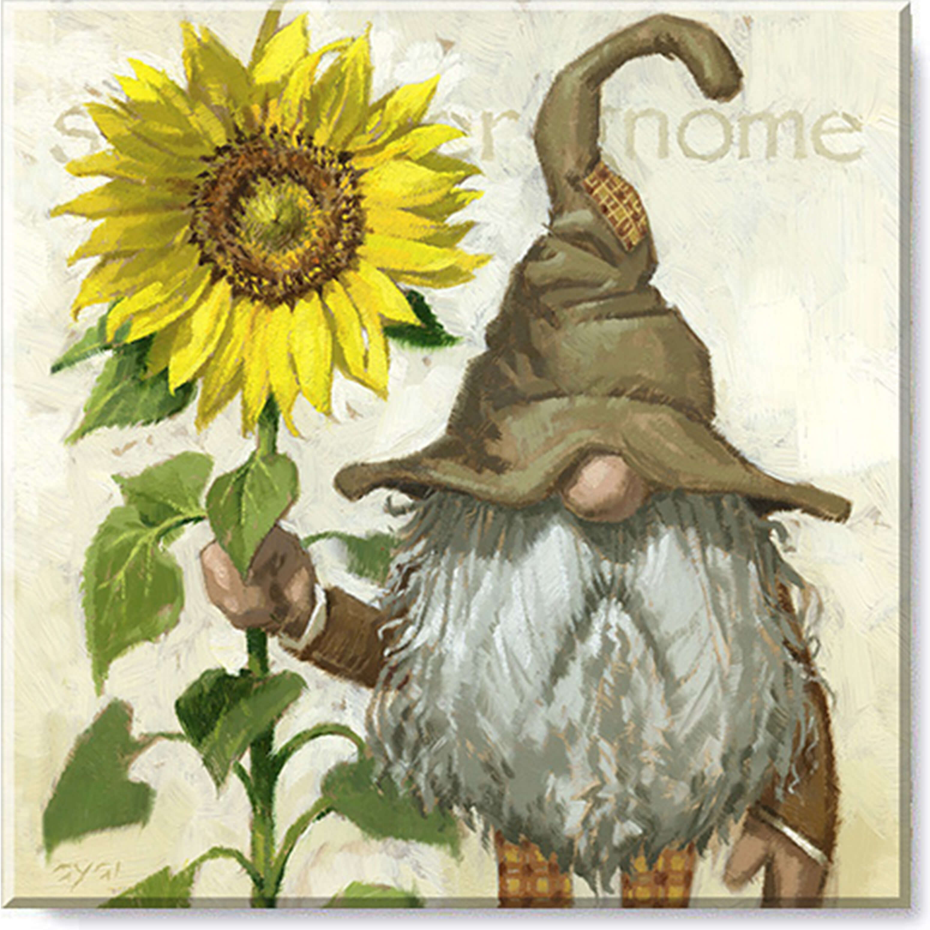 SUNFLOWER GNOME WALL ART