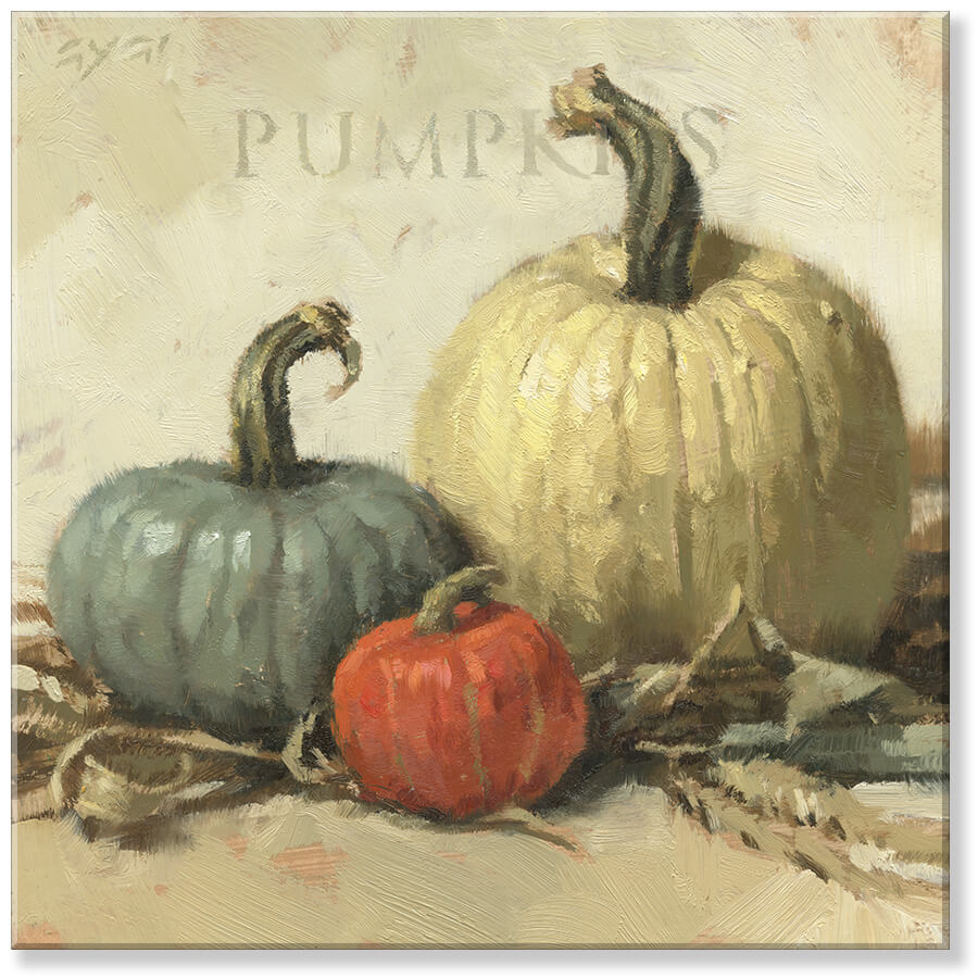 PUMPKIN TRIO GICLEE WALL ART