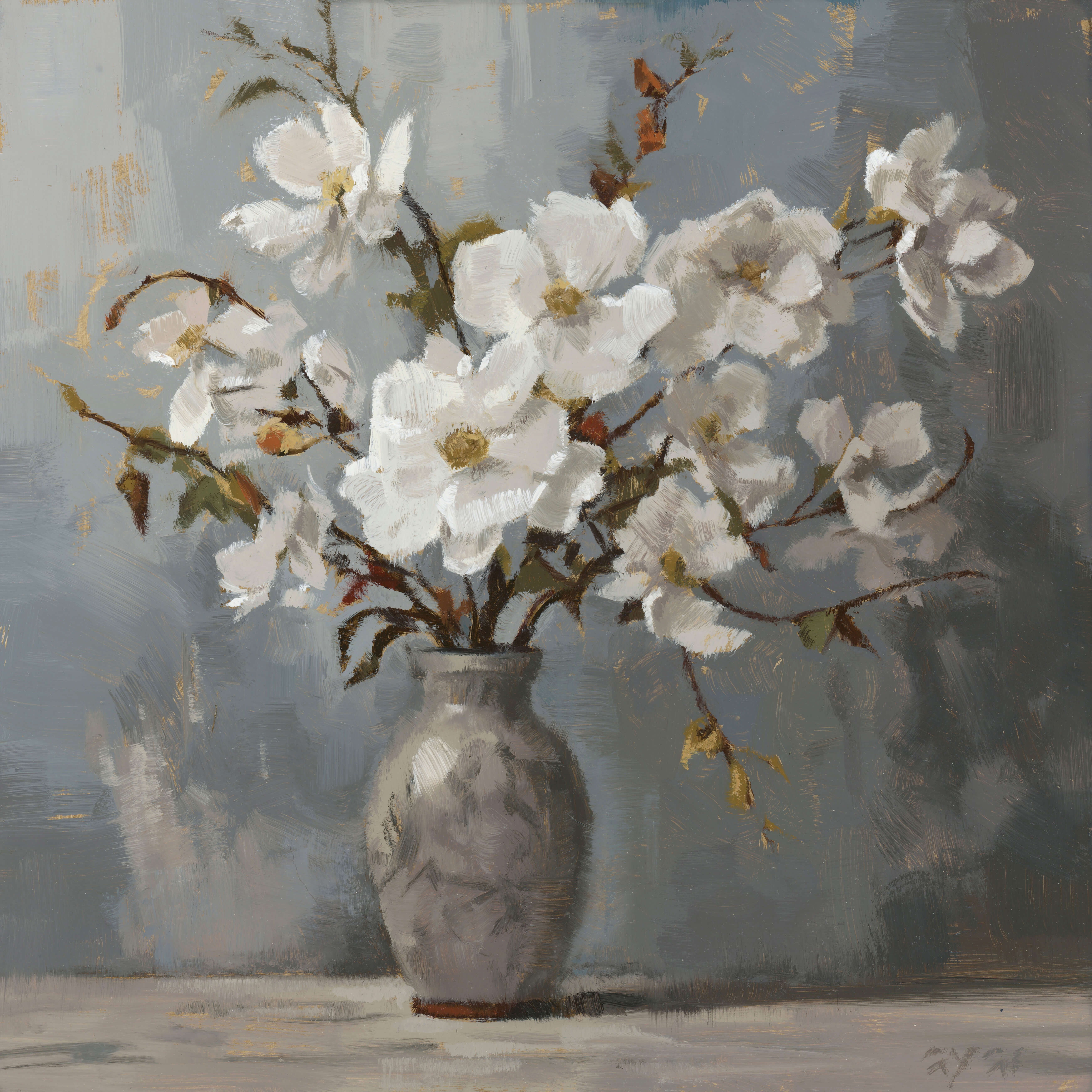 WHITE DOGWOOD BOUQUET ARTWORK