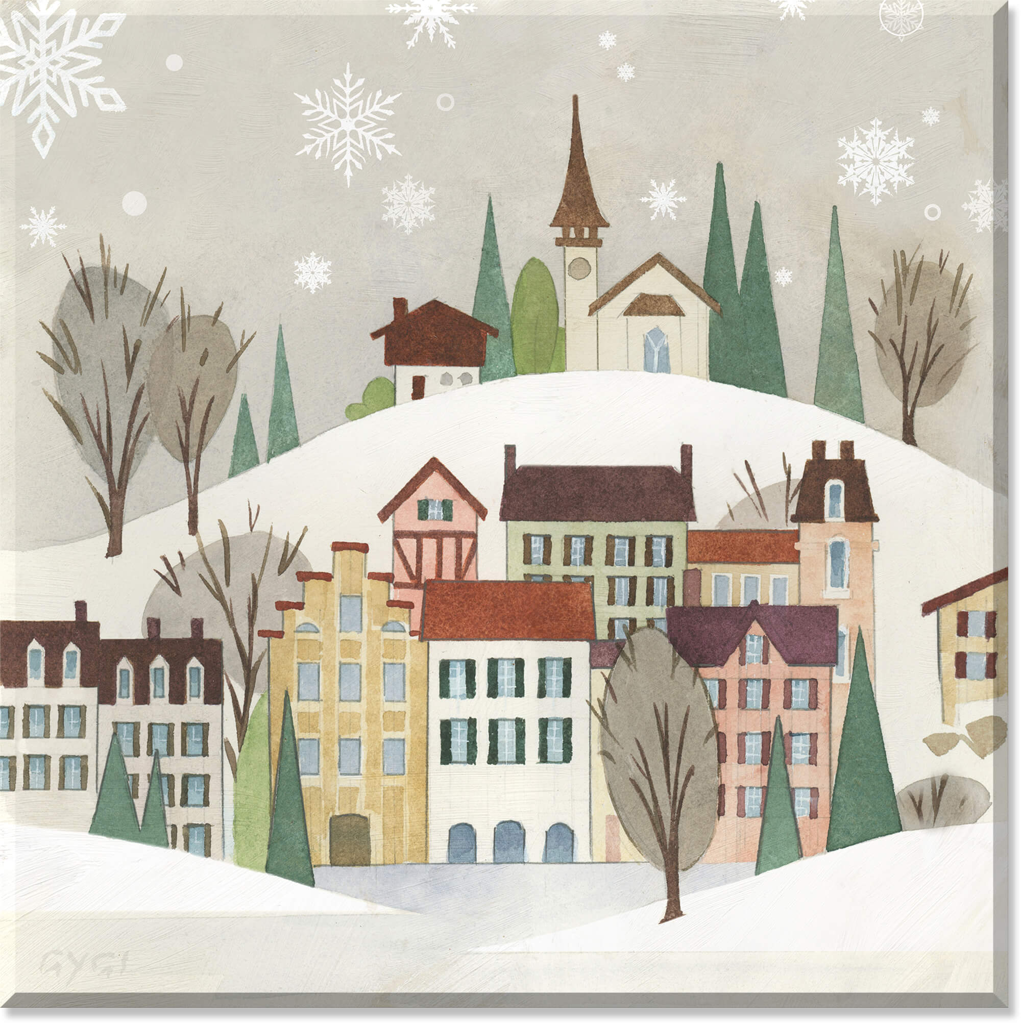 WINTER VILLAGE GICLEE ARTWORK