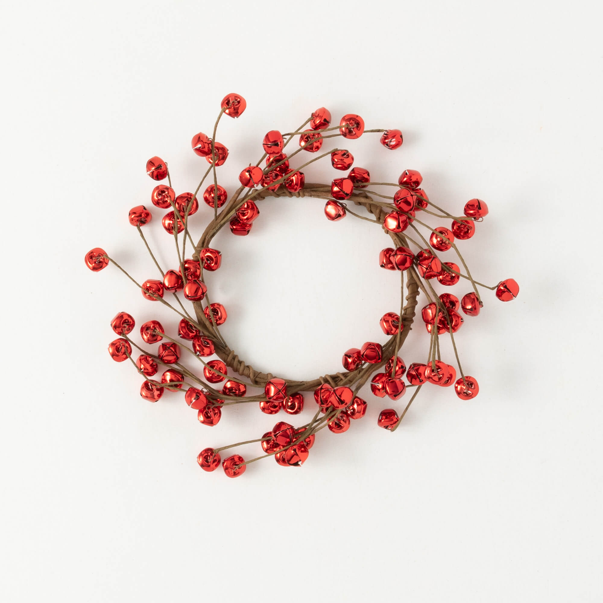 RED JINGLE BELL MINI WREATH