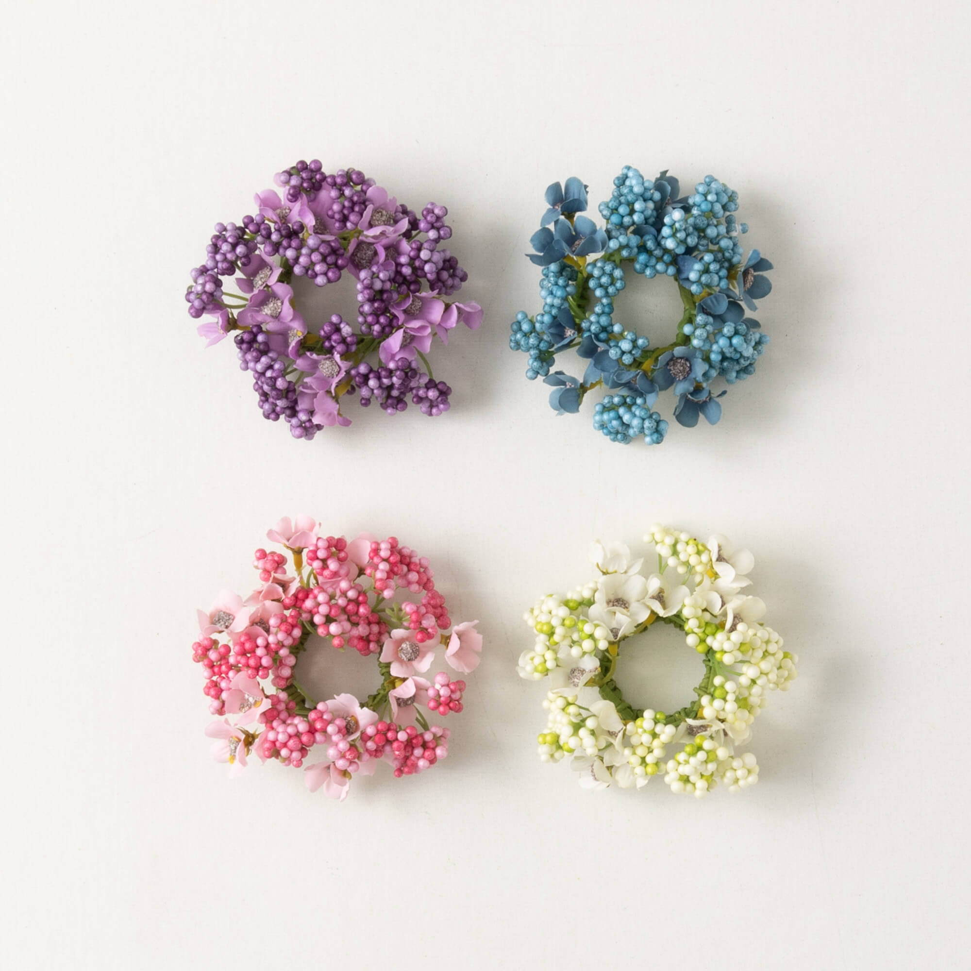 1.5" BERRY FLOWER RING Set 4