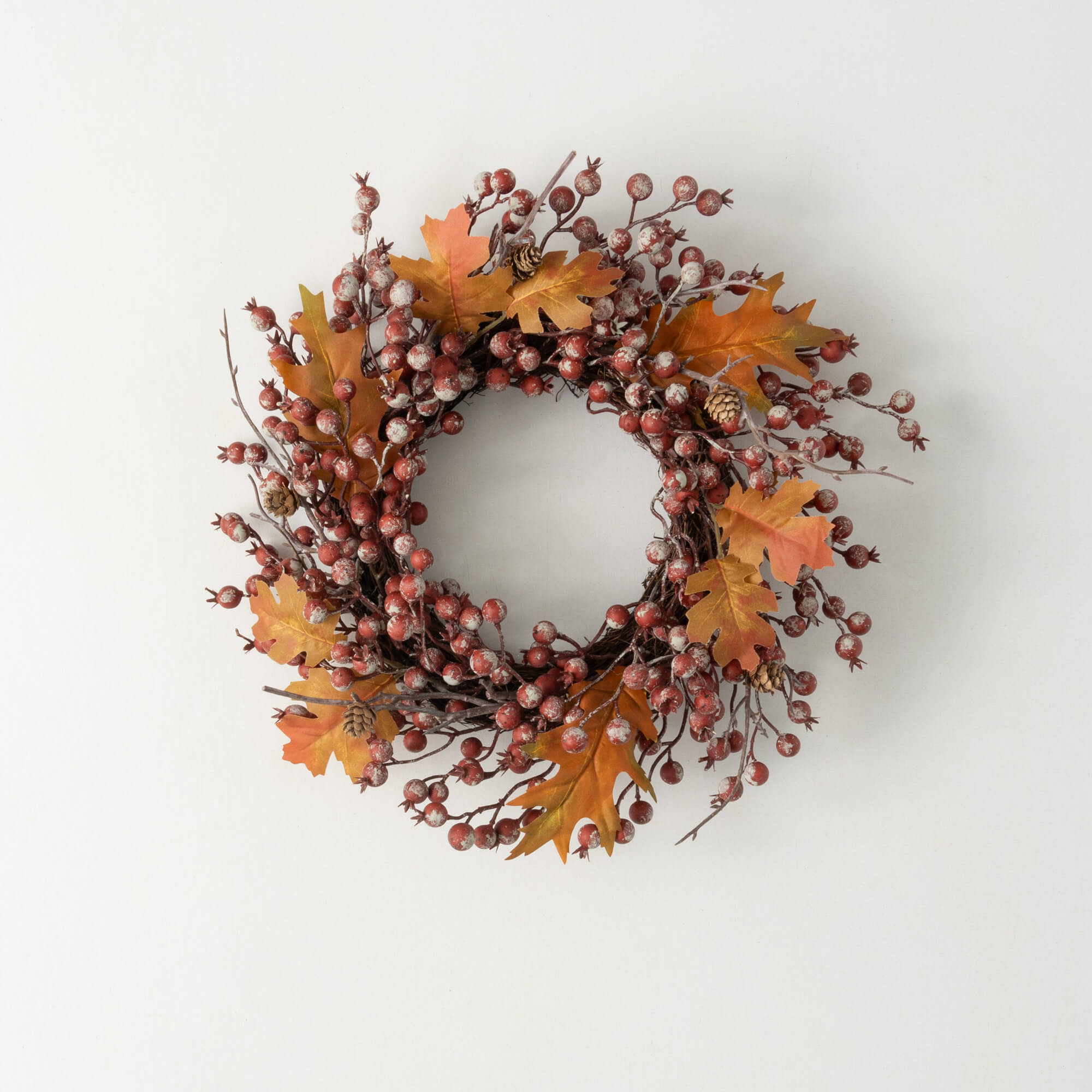 FALL BERRY LEAF MINI WREATH