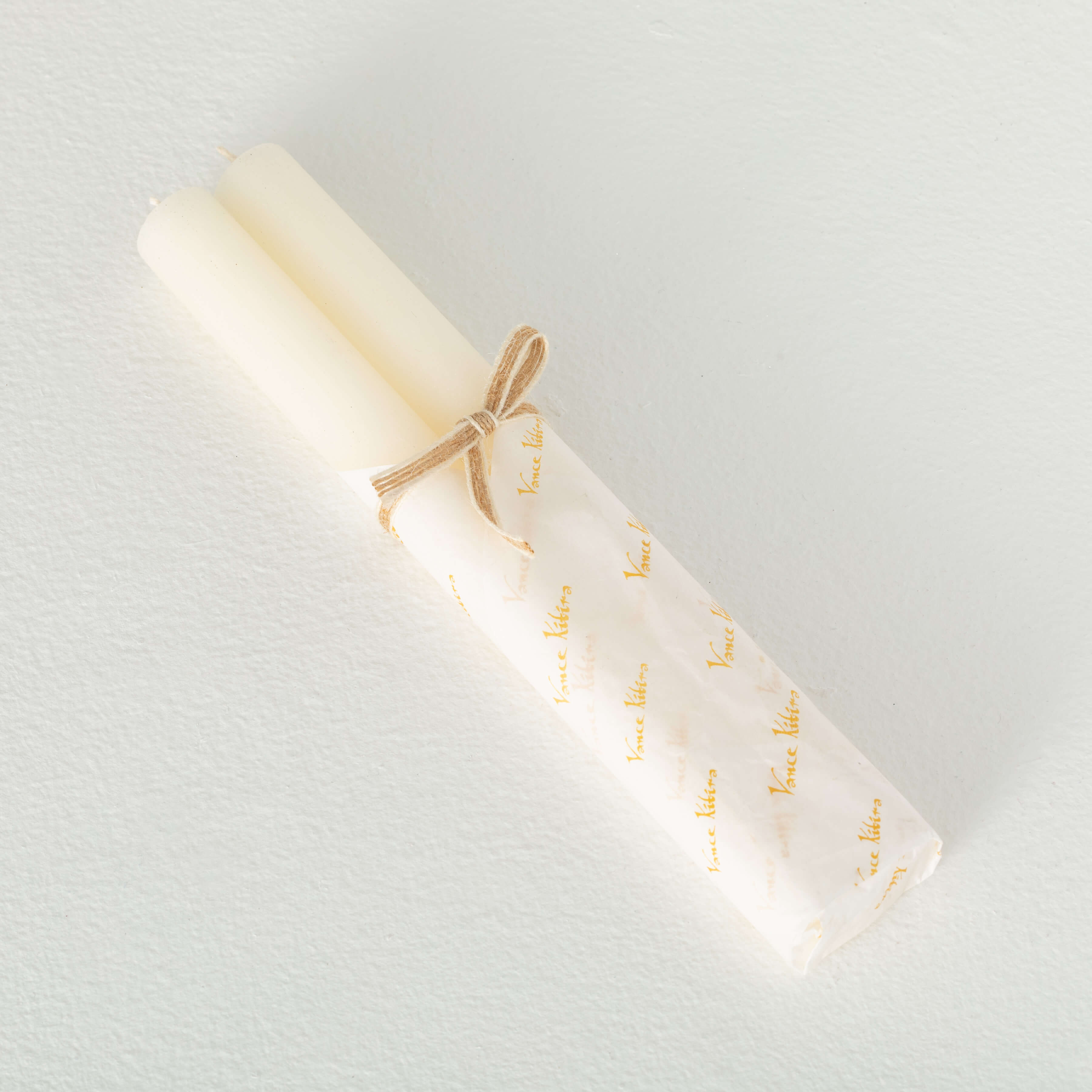 MELON WHITE TAPER CANDLE PAIR