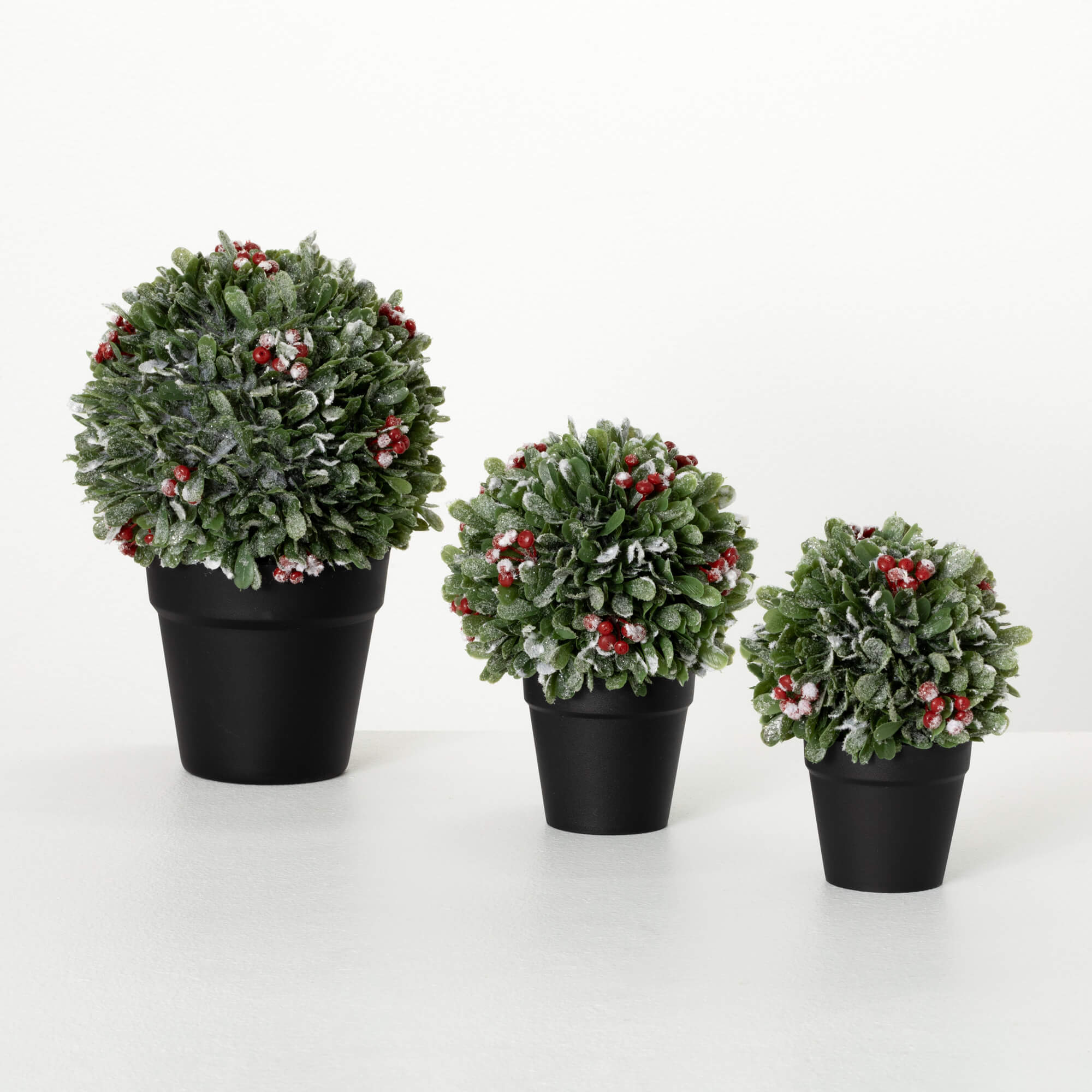 BOXWOOD BERRY TOPIARY Set 3