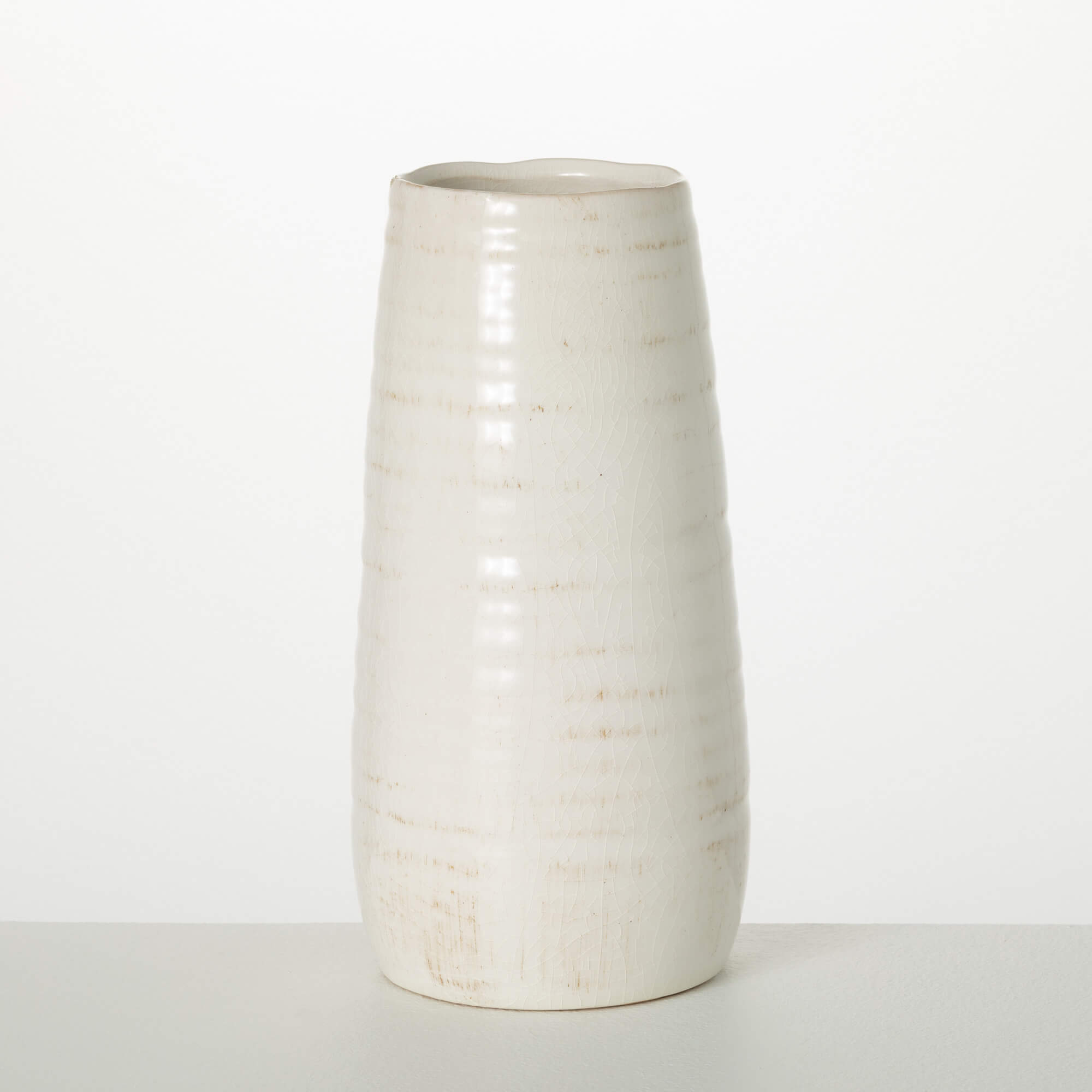 WHITE GLOSSED VASE