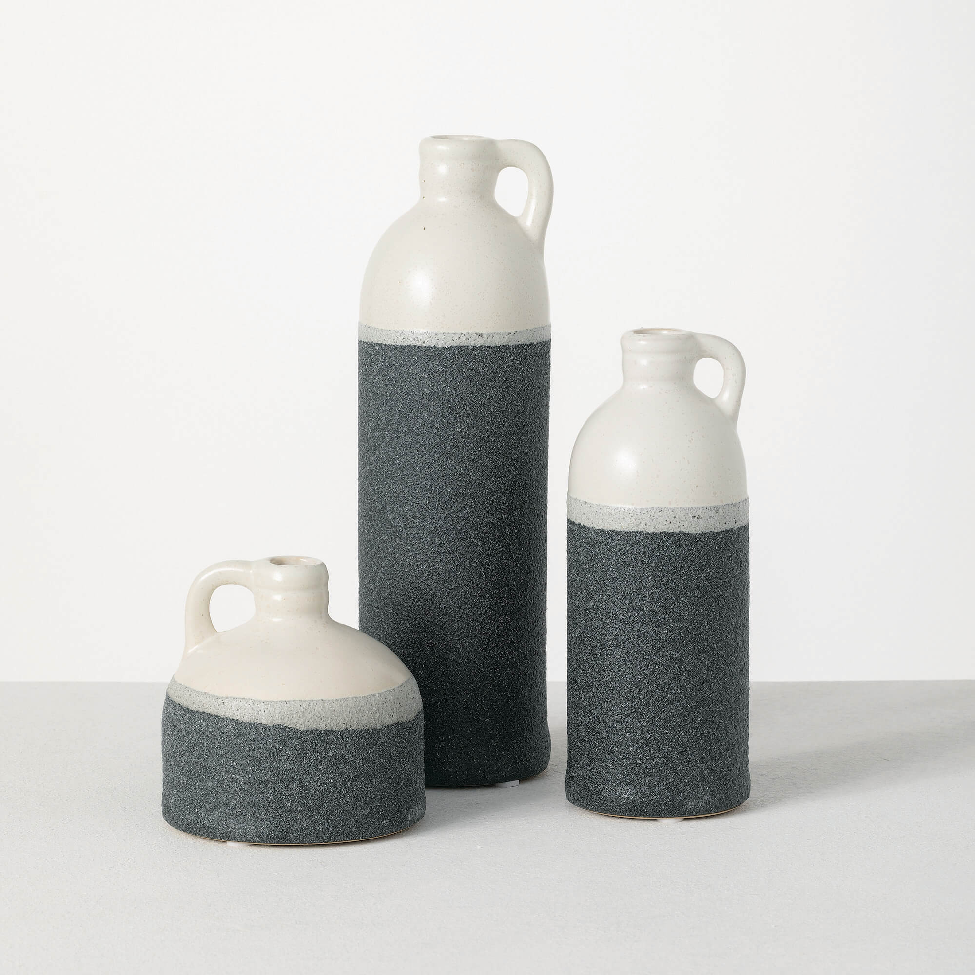 TWO-TONED JUG VASE SET OF 3