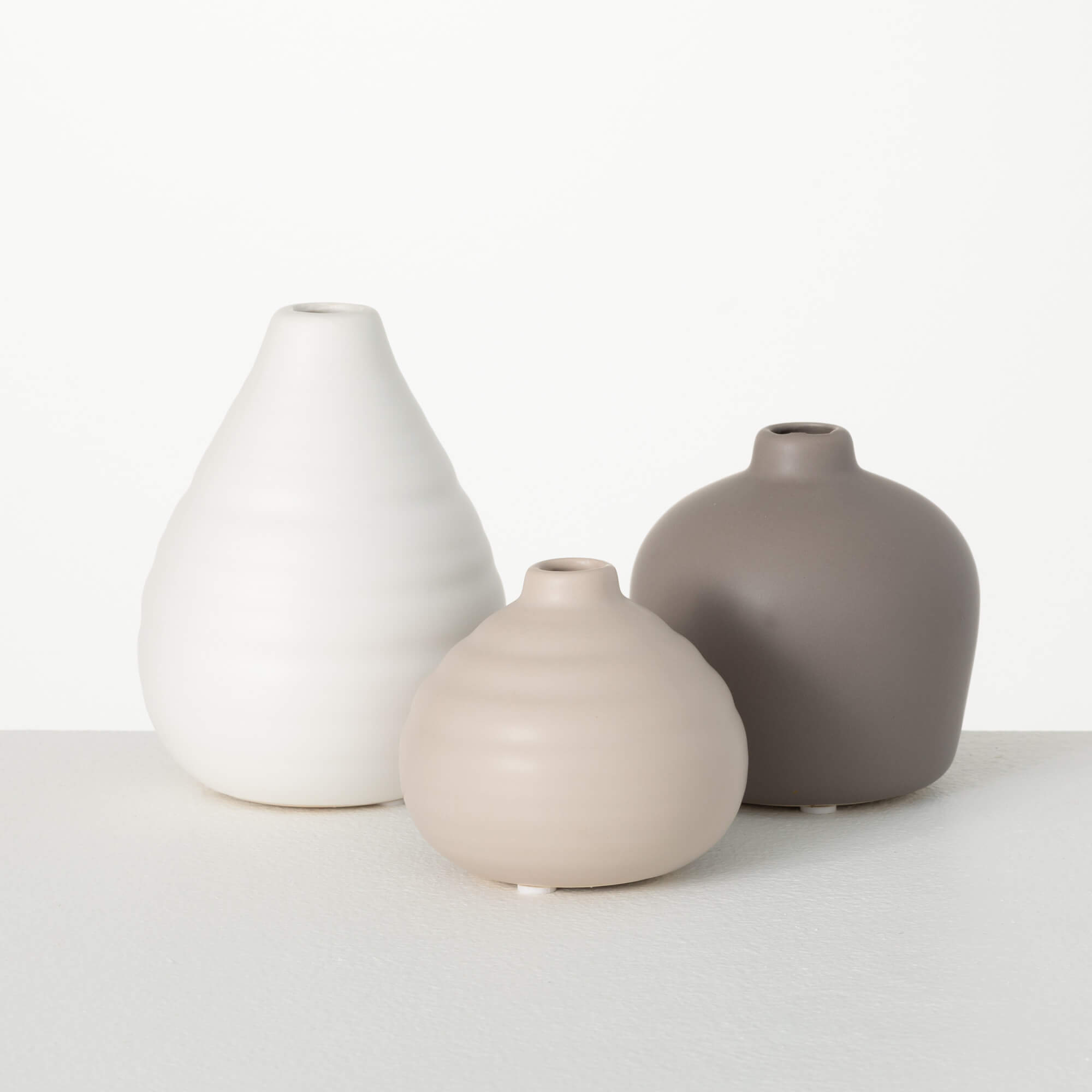 NEUTRAL COMPACT VASE SET OF 3