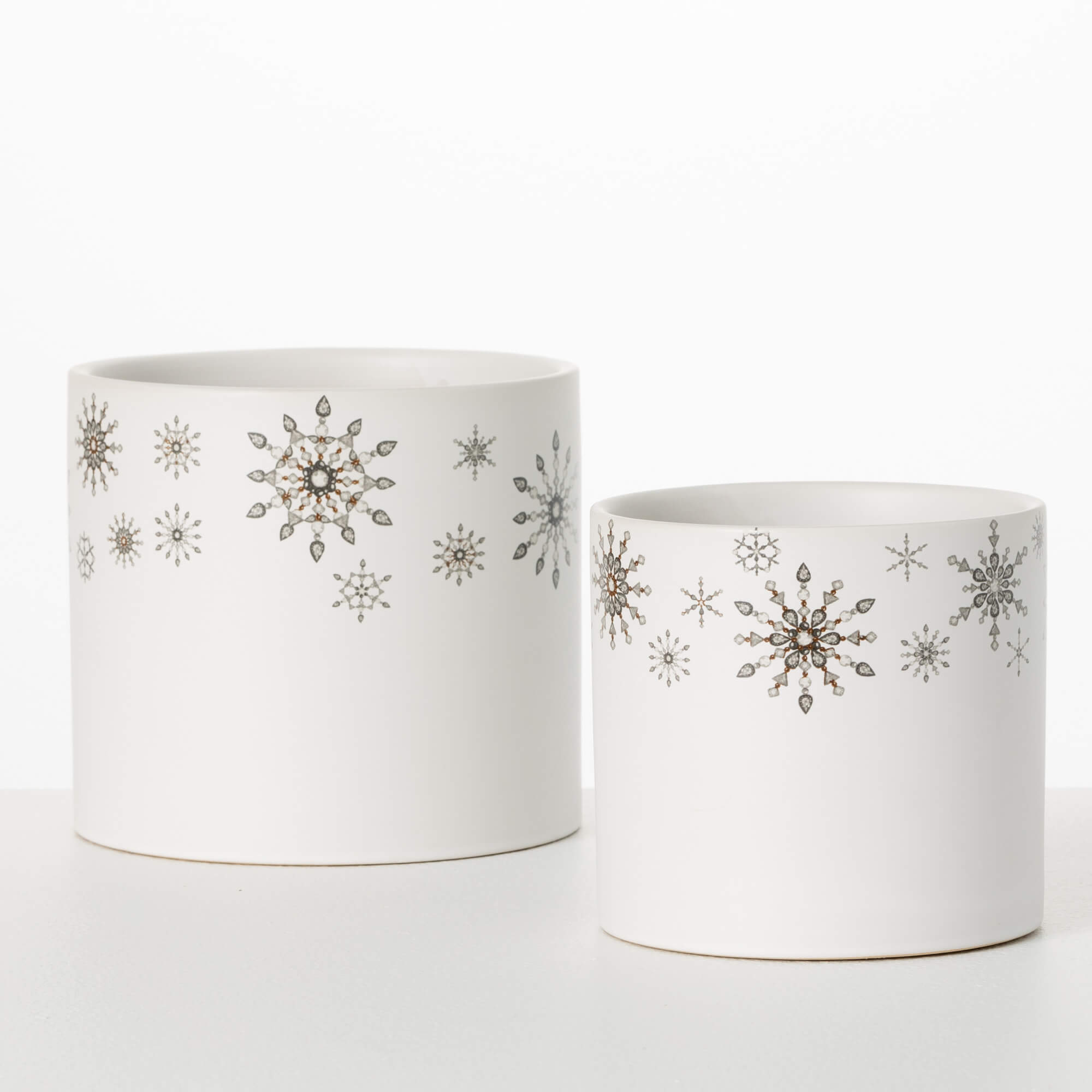 HOLIDAY SNOWFLAKE PLANTER SET