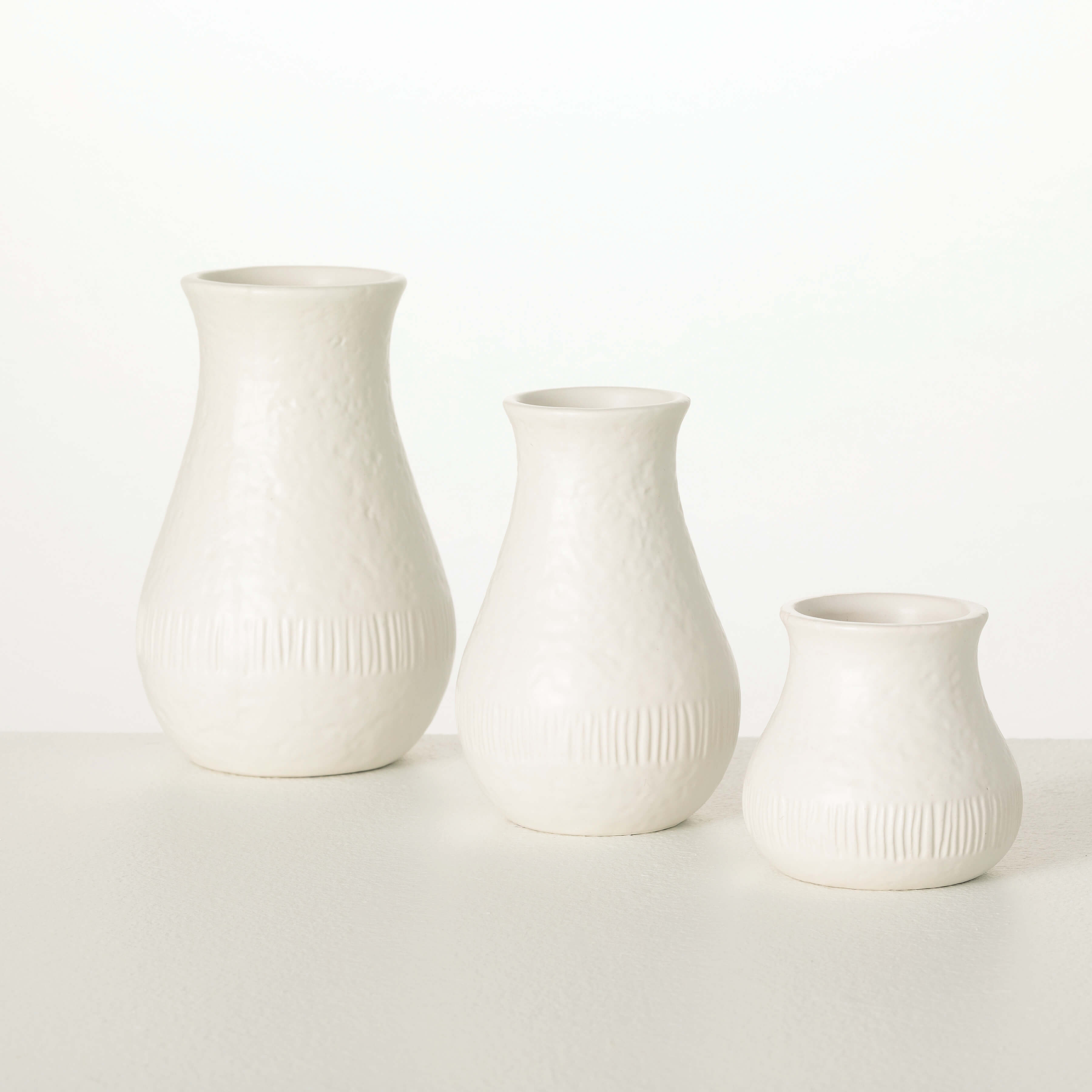 CHIFFON STONE VASE SET OF 3