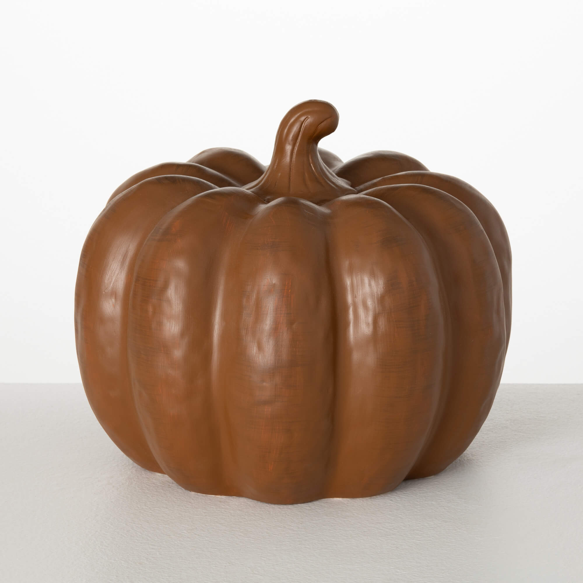 UMBER BROWN CERAMIC PUMPKIN