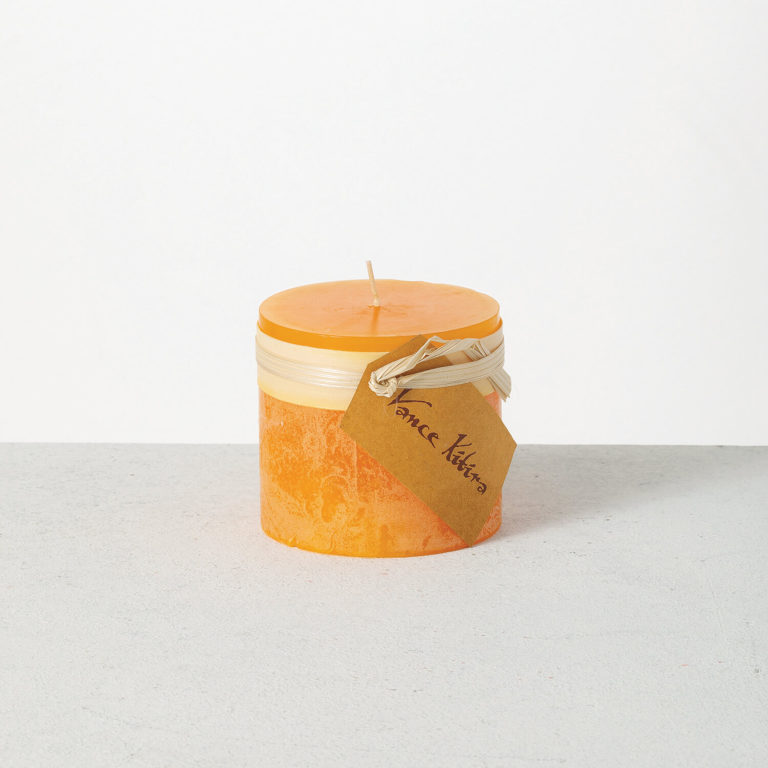 PUMPKIN TIMBER PILLAR CANDLE