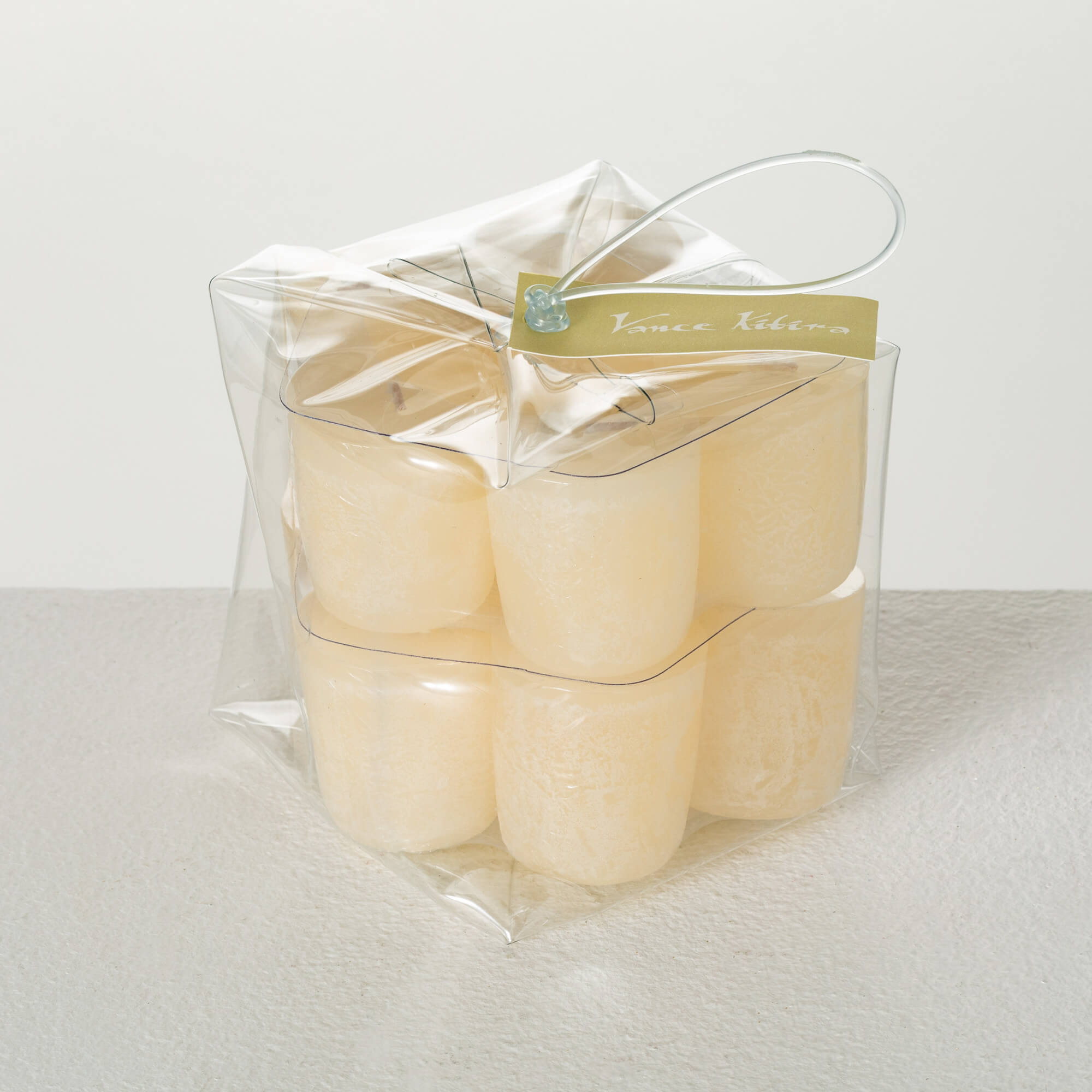 WHITE TIMBER VOTIVES SET OF 12