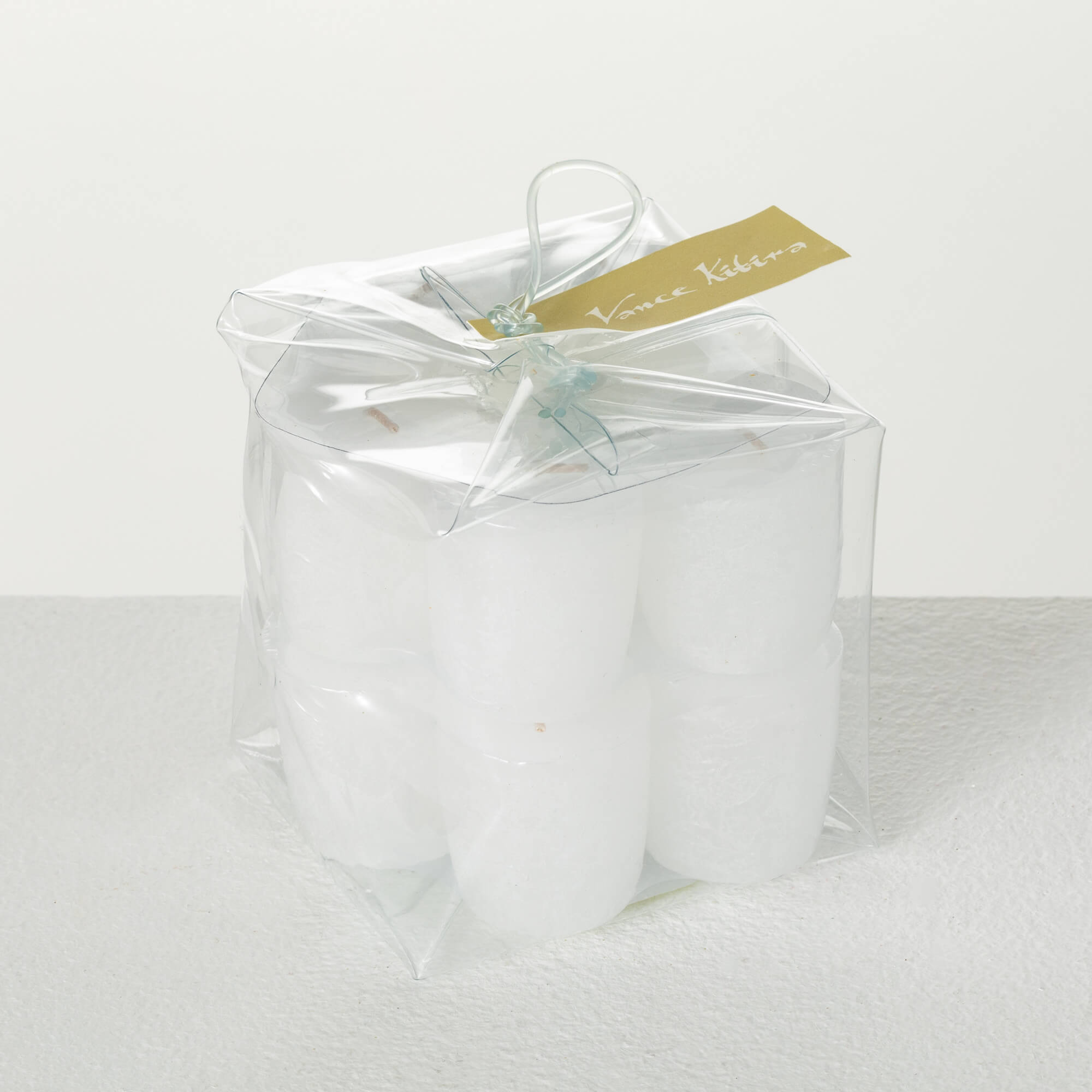 WHITE TIMBER VOTIVES SET OF 12