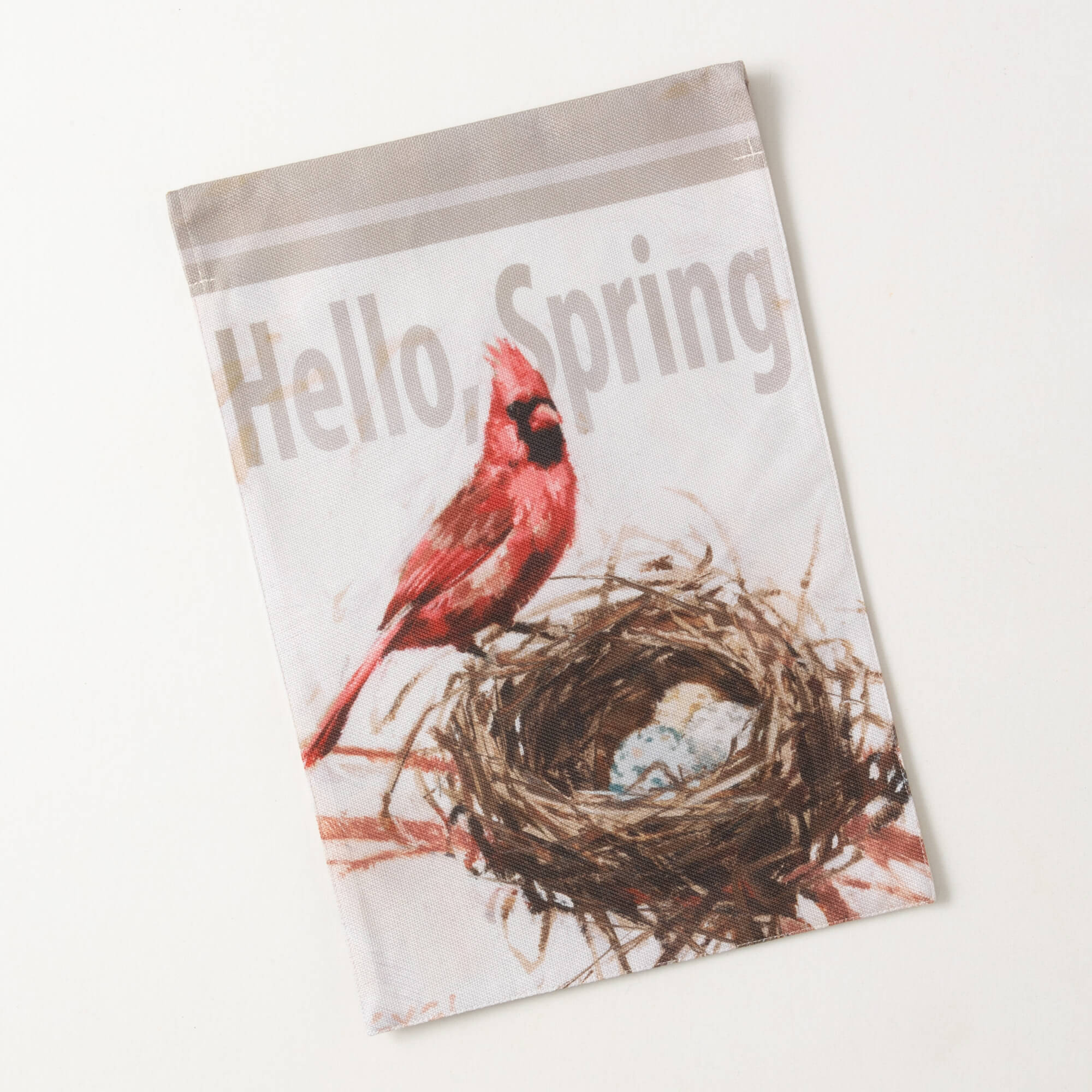 HELLO SPRING CARDINAL FLAG