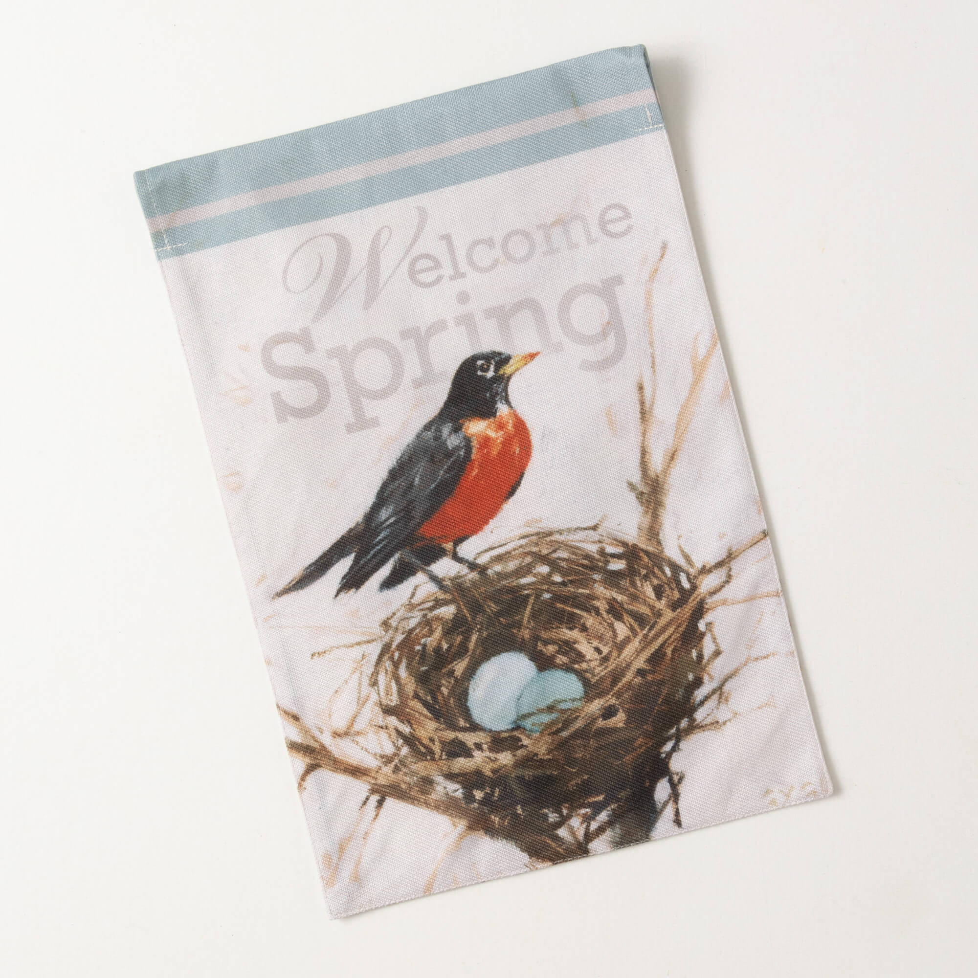 GYGI WELCOME SPRING ROBIN FLAG