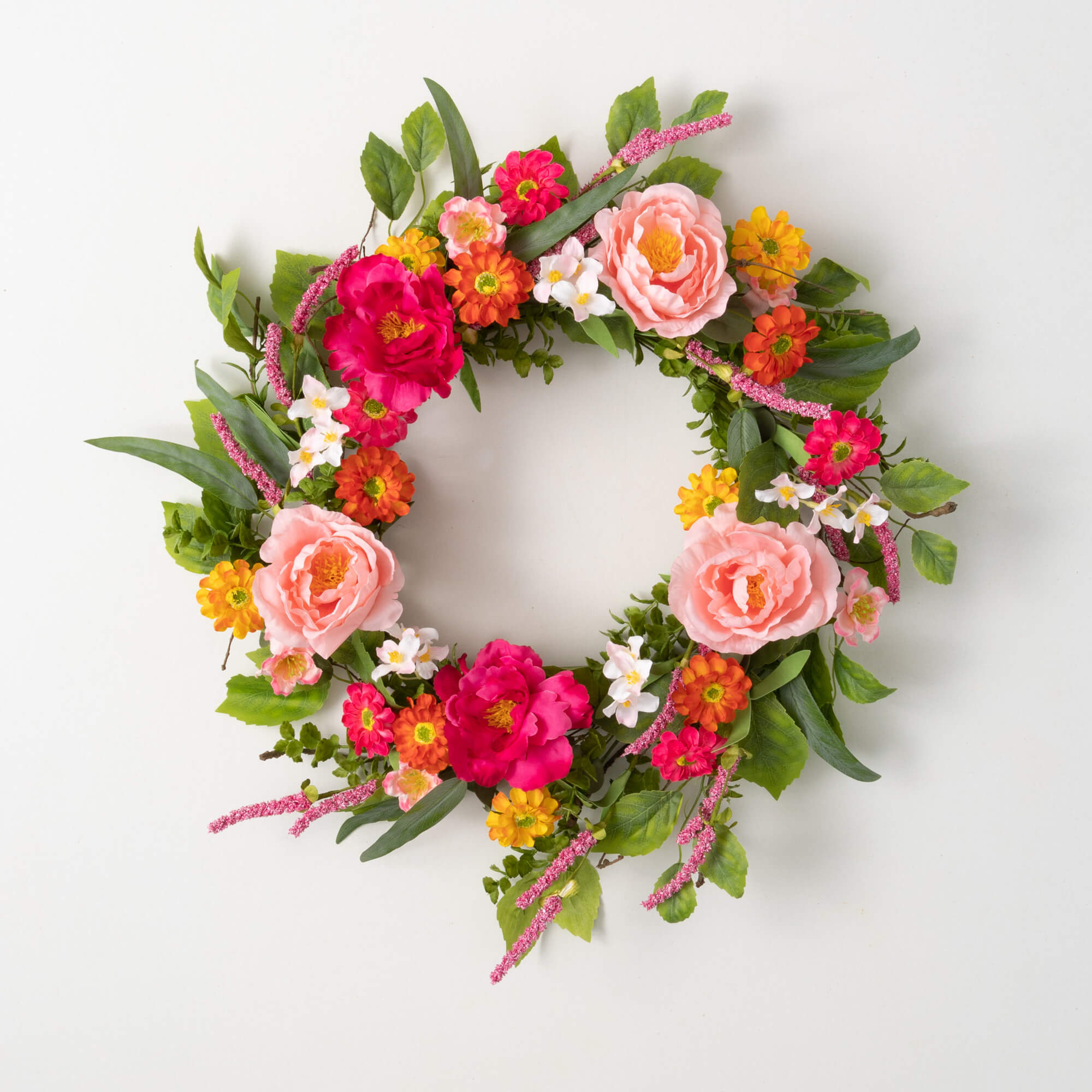 VIBRANT FLORAL 24" WREATH