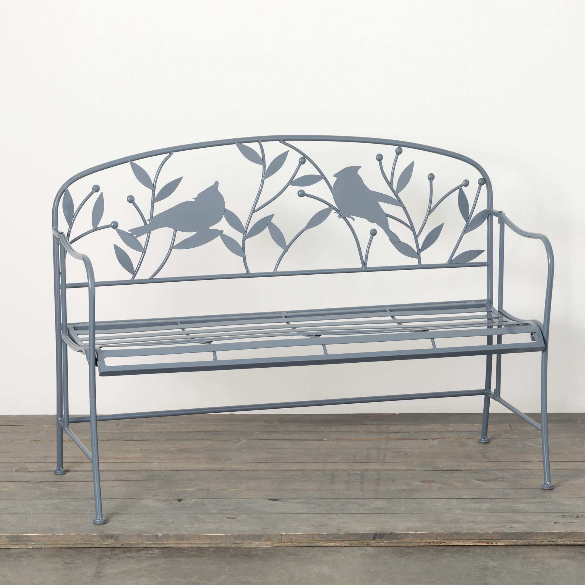 GRAY CARDINAL GARDEN BENCH