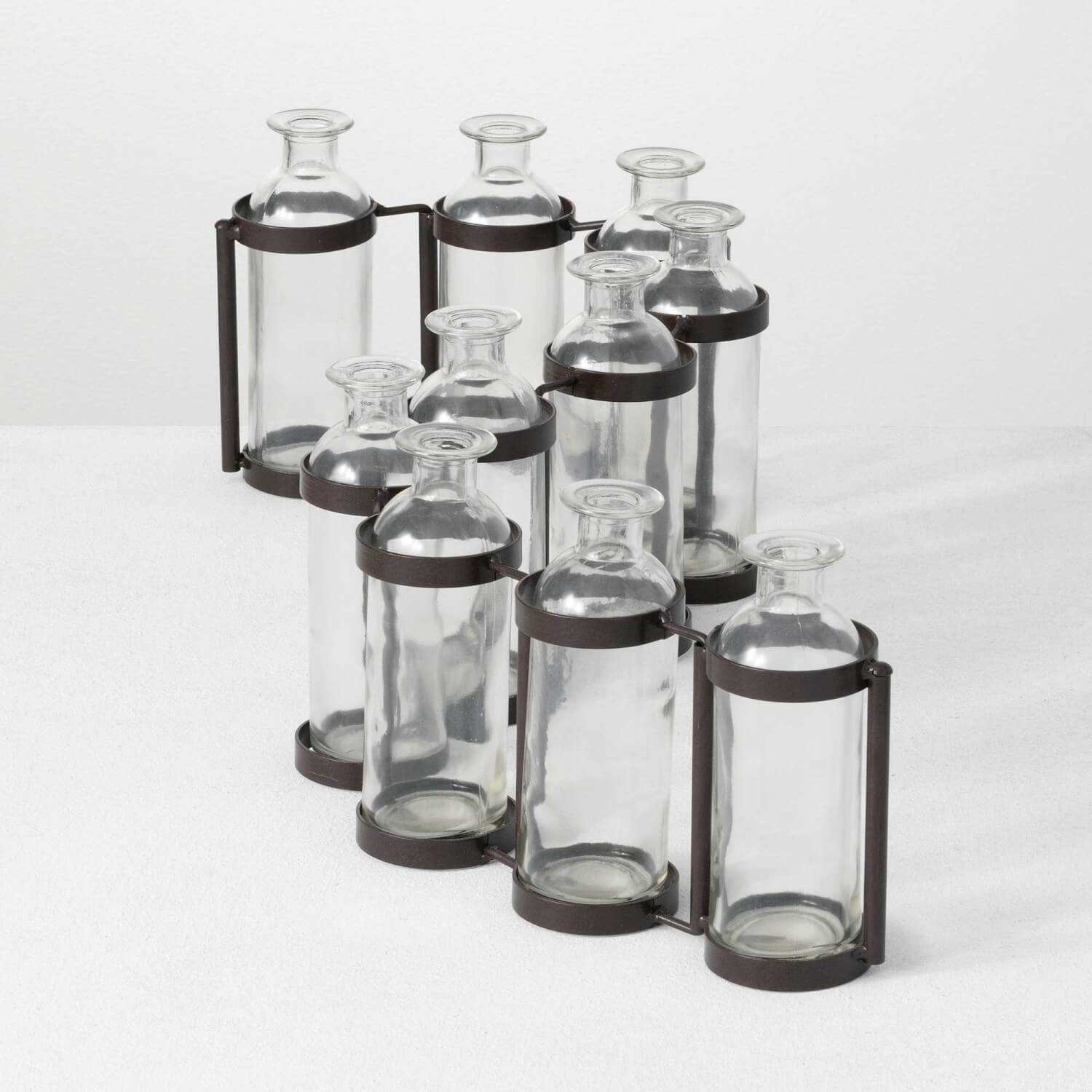 TEN BOTTLE VASE