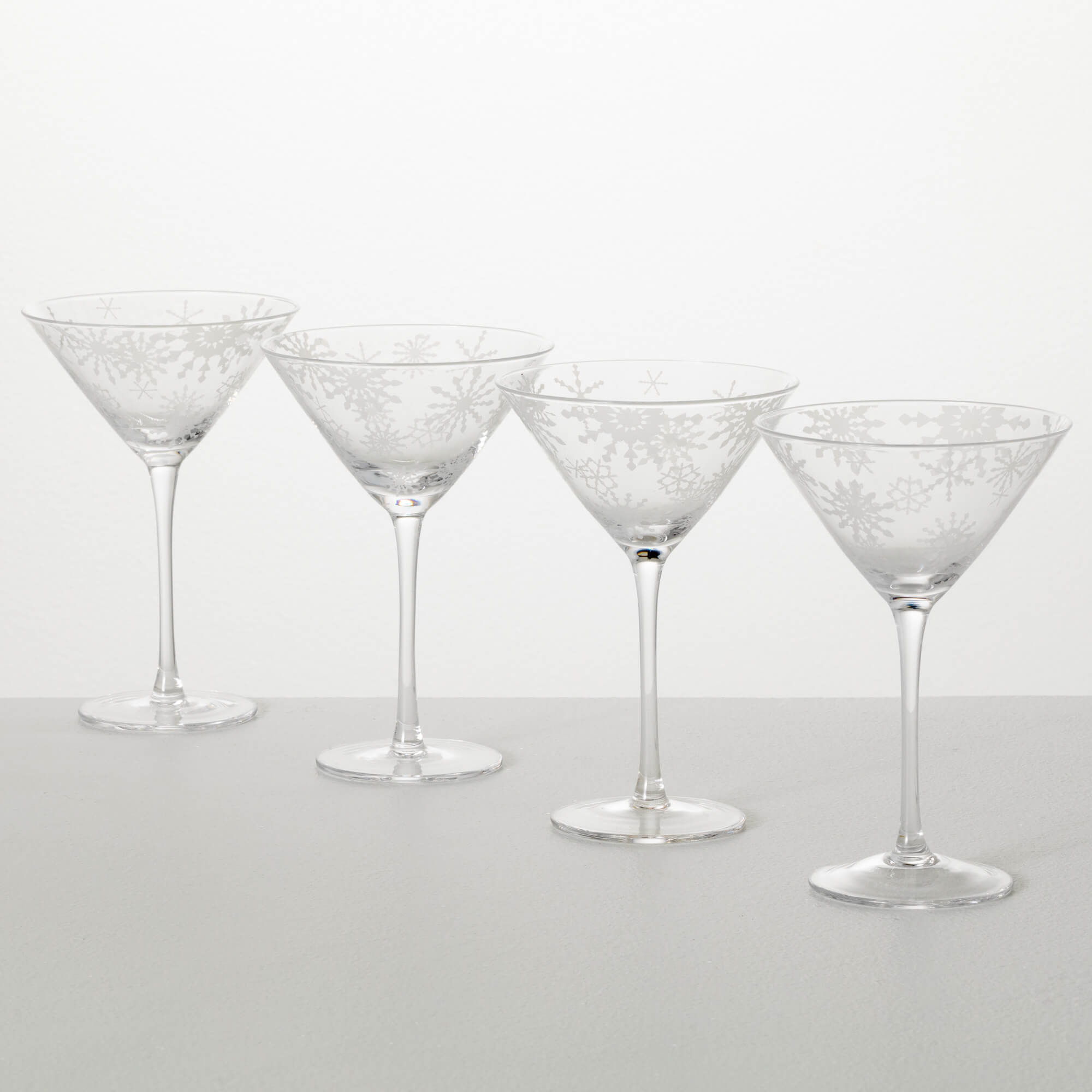 SNOWFLAKE MARTINI GLASS SET