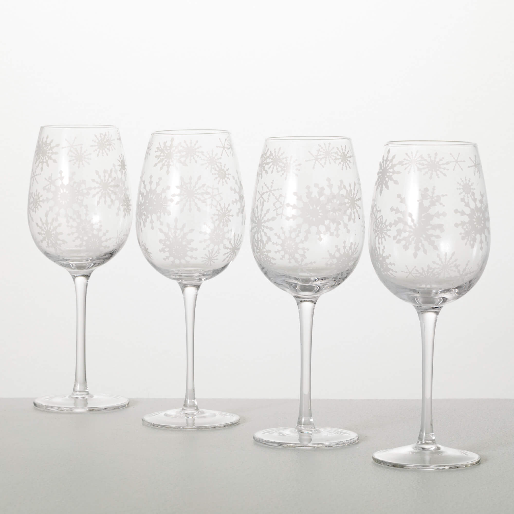 SNOWFLAKE WINE GLASS SET OF 4