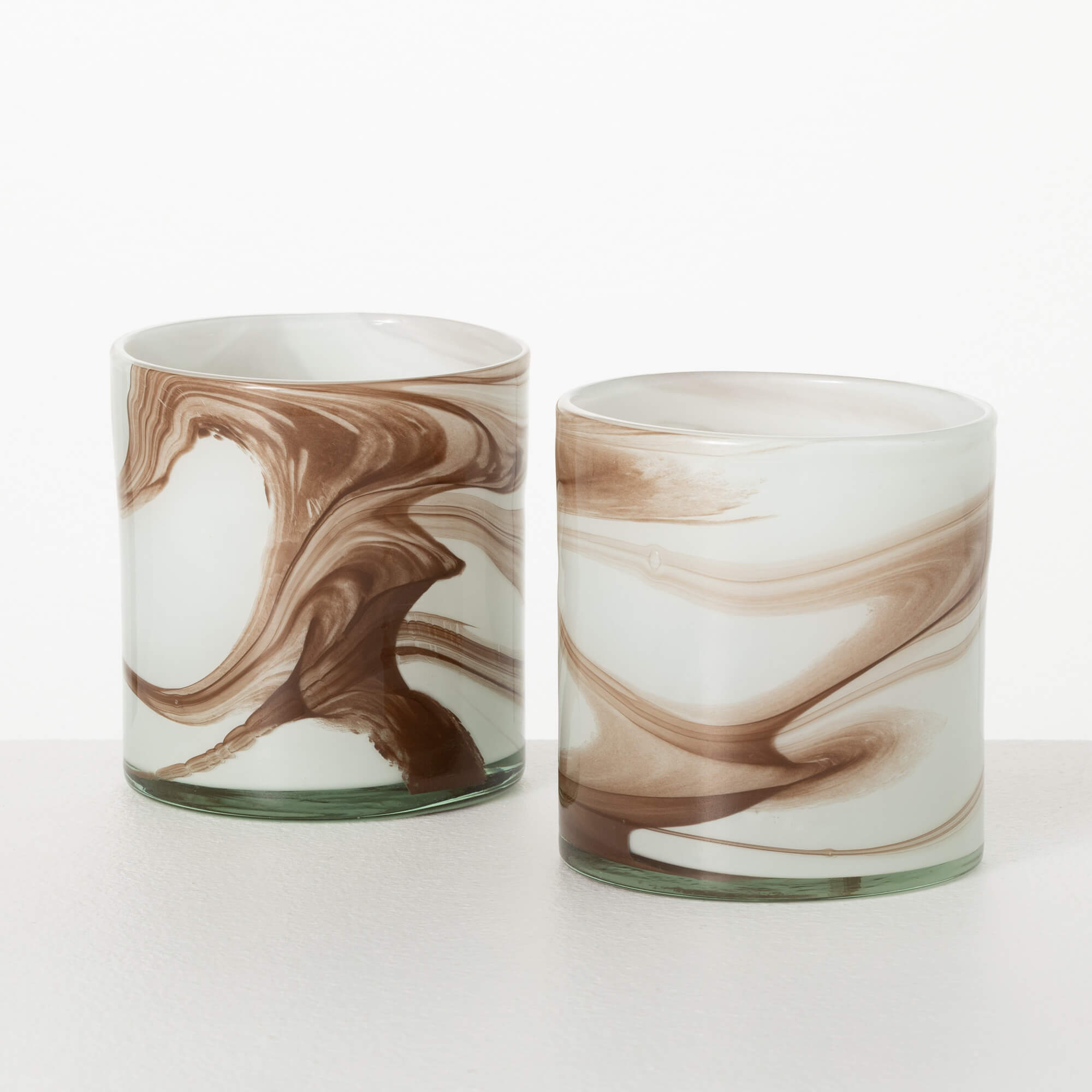 MARBLED CANDLEHOLDER Set 2