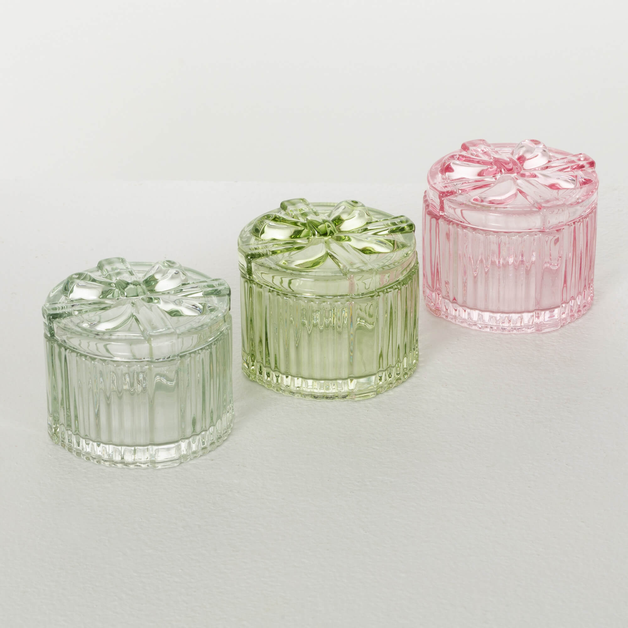 ROUND GLASS GIFT JARS WITH LID