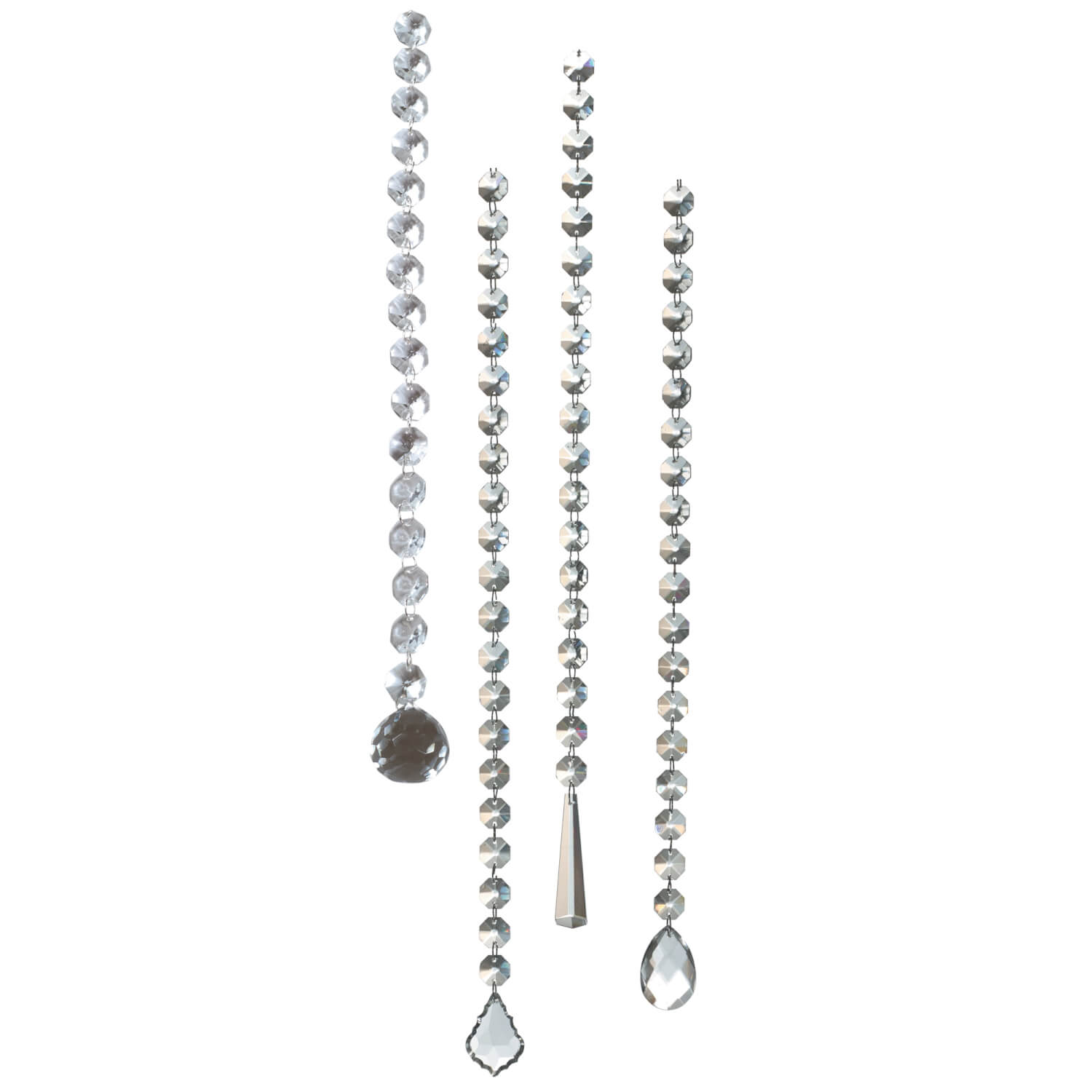 CRYSTAL DROP GARLAND 4 ASST