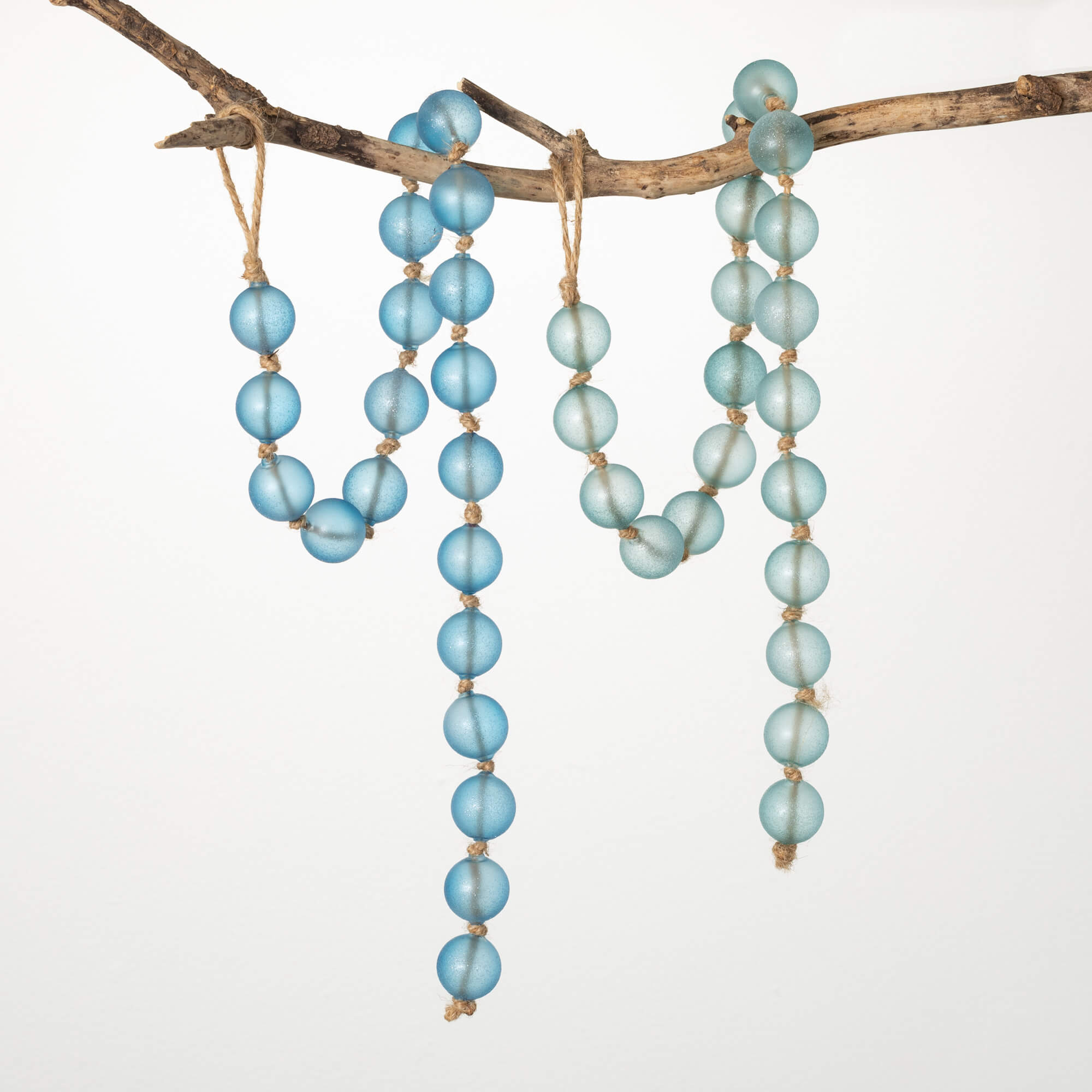 BLUE AND GREEN BEADED GARLAND