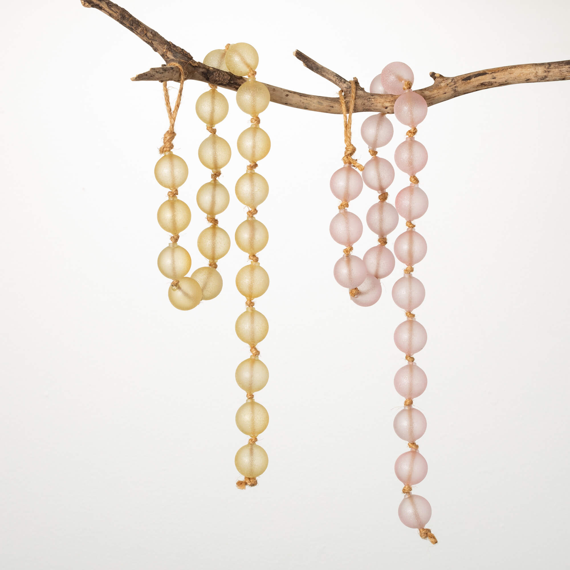 PINK AND YELLOW BEADED GARLAND