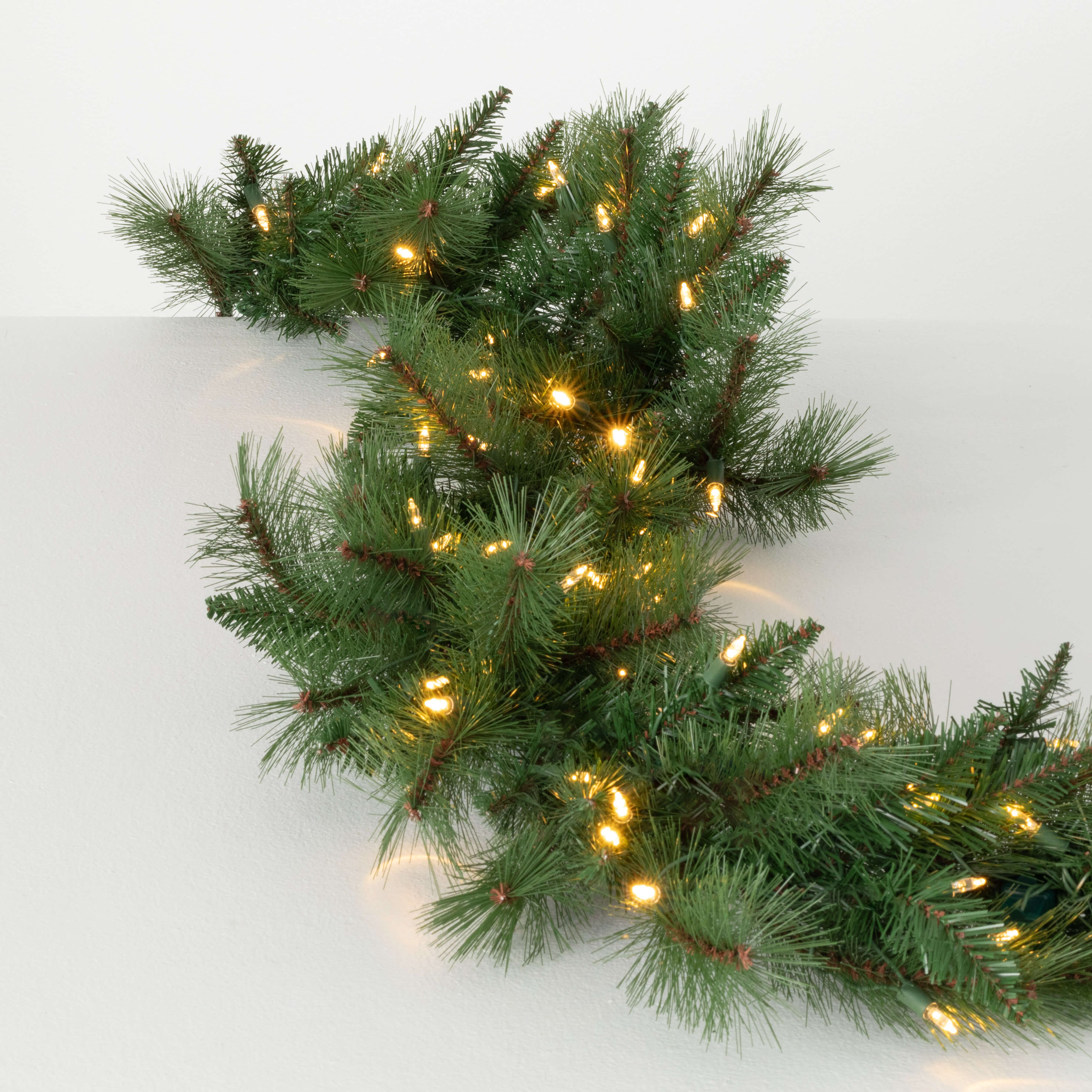 9" LIT UV SAFE PINE WREATH