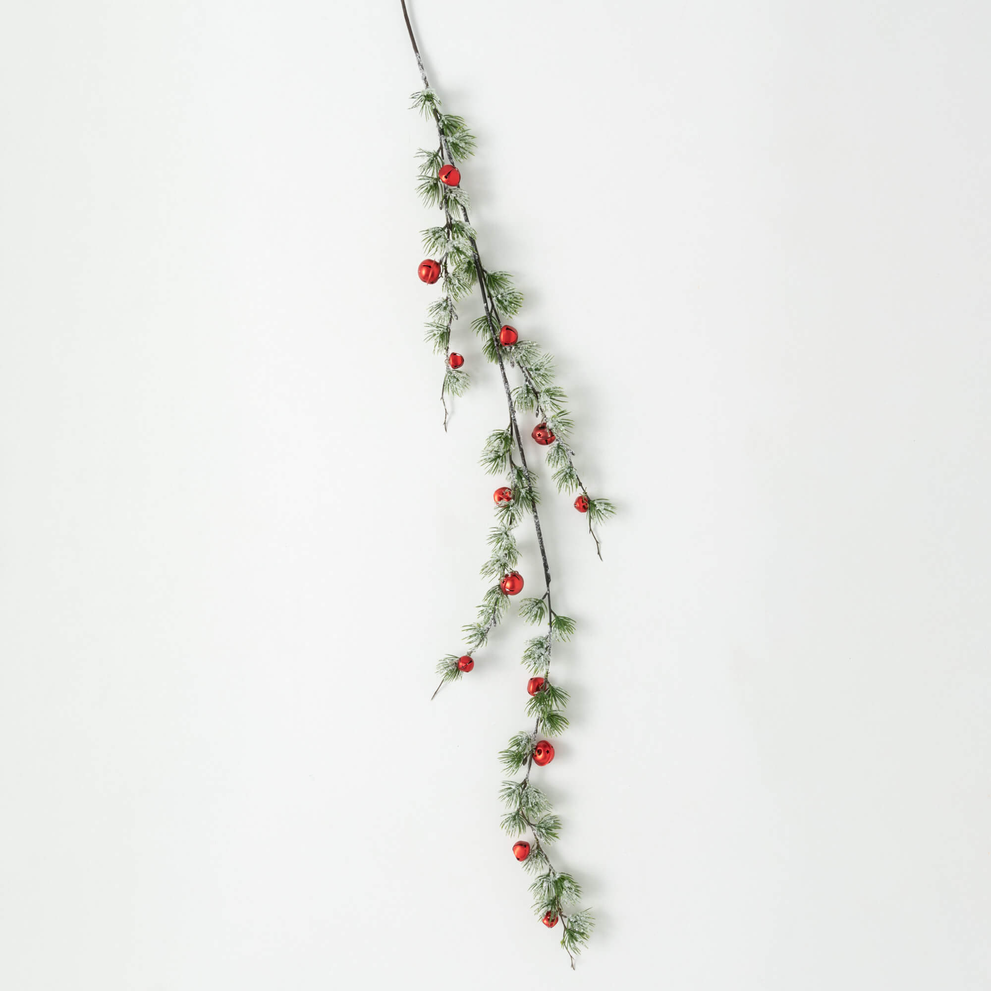 RED JINGLE BELL PINE GARLAND