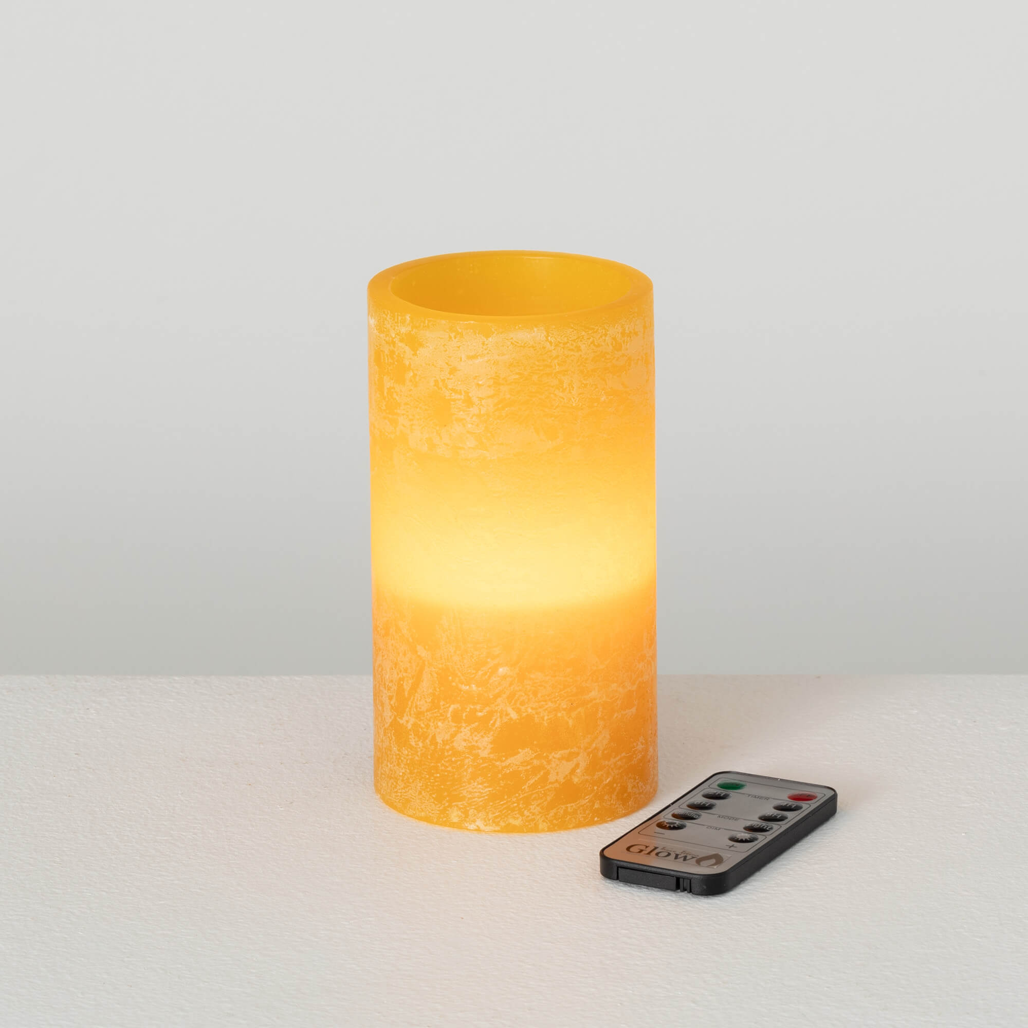 TIMBER LED GLOW CANDLE - GOLD