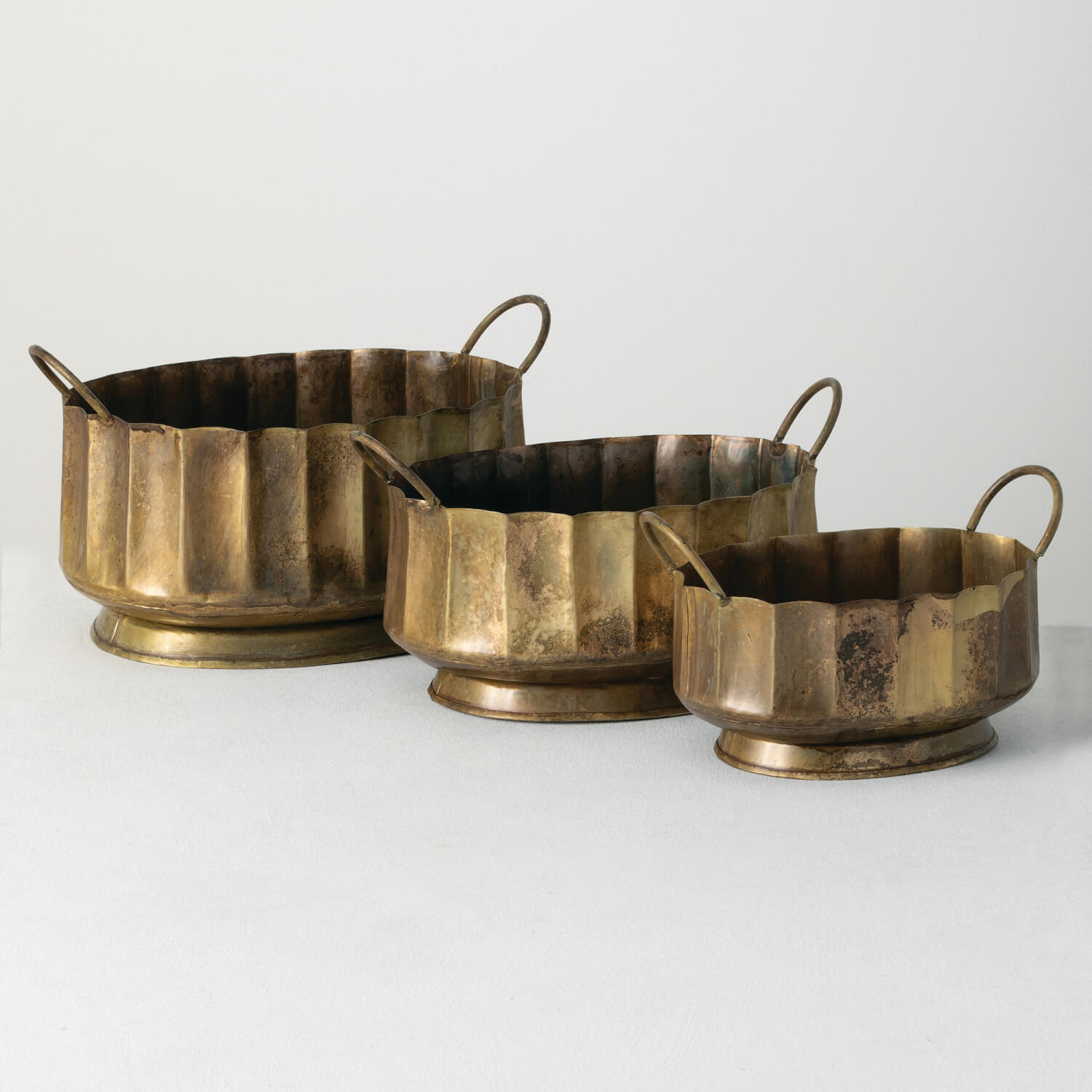 GOLD HANDLED BOWLS SET 3