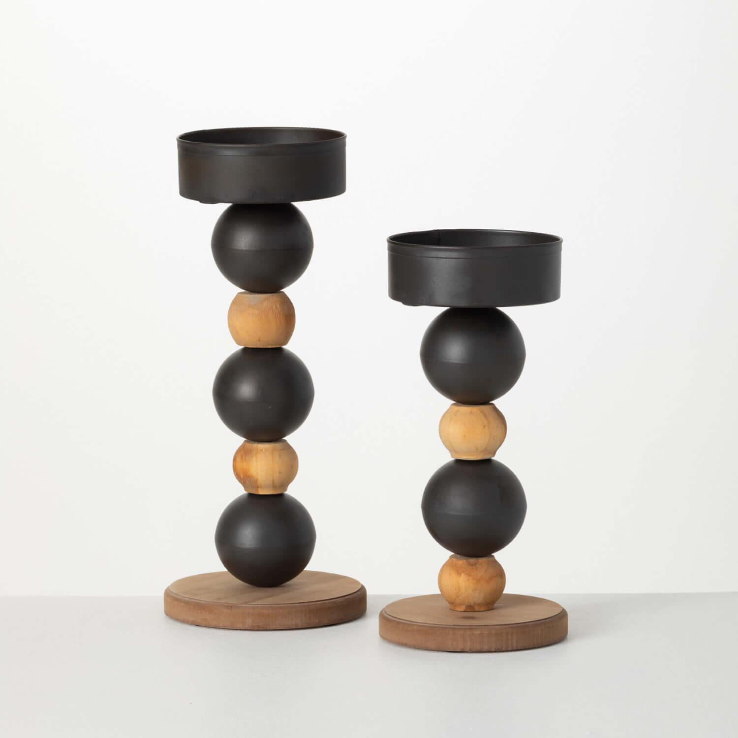 STACKED SPHERE PILLAR HOLDERS