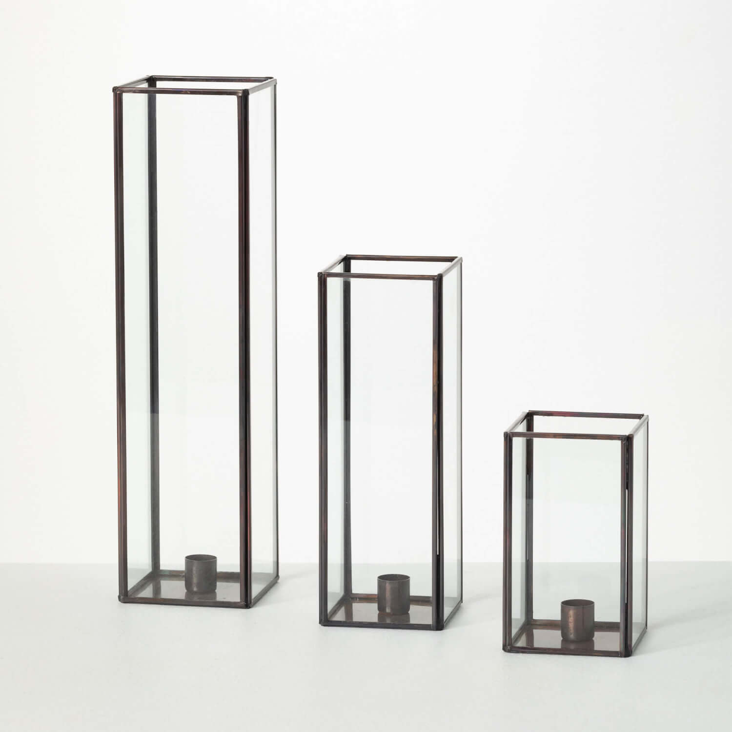 RECTANGULAR GLASS TAPER HOLDER